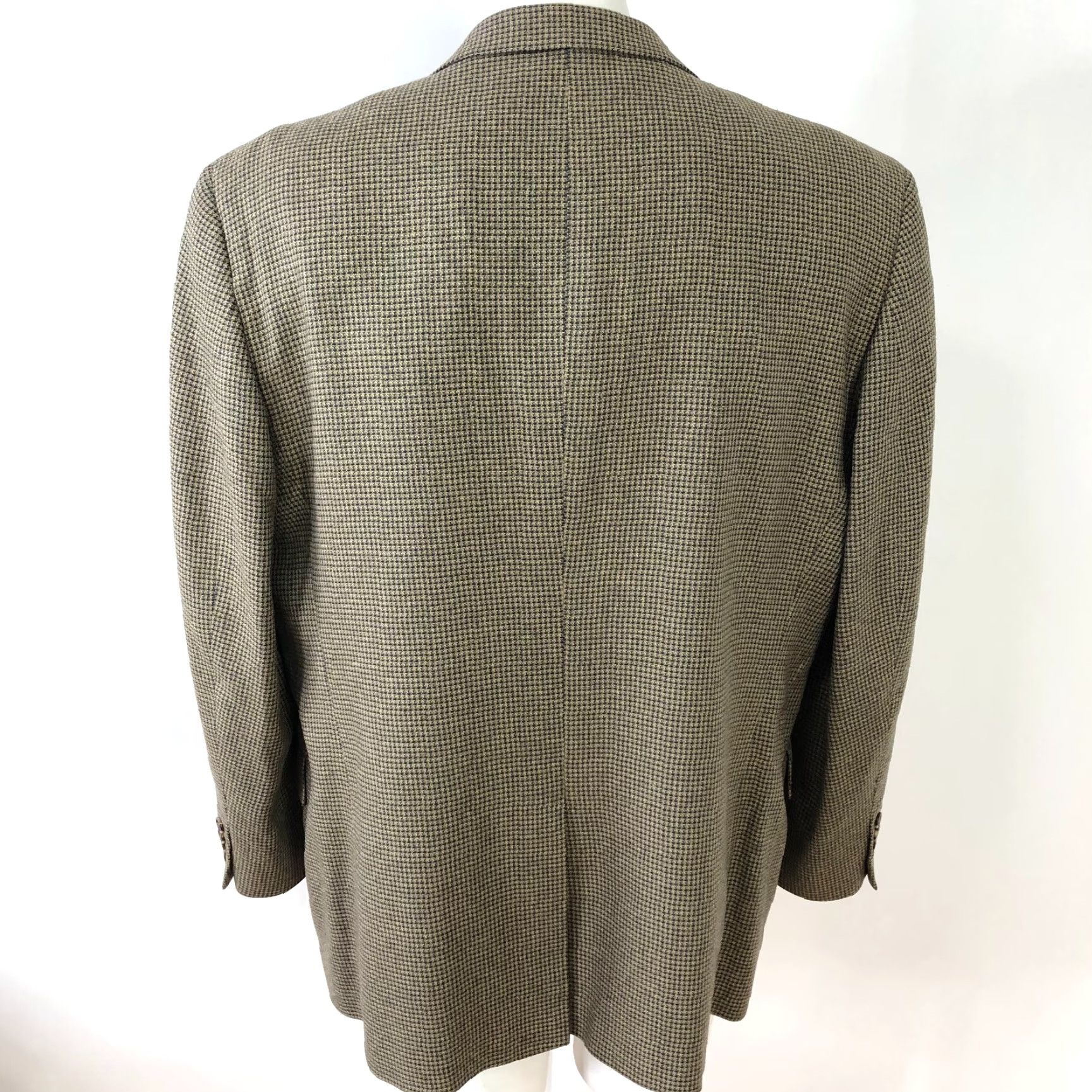 Jos. A. Bank Jos. A. Bank Sport Coat Jacket 46R Silk Wool Blend Notch Lapel Houndstooth Brown Blue Regular Mens Jacket Size US S / EU 44-46 / 1 - 3 Thumbnail