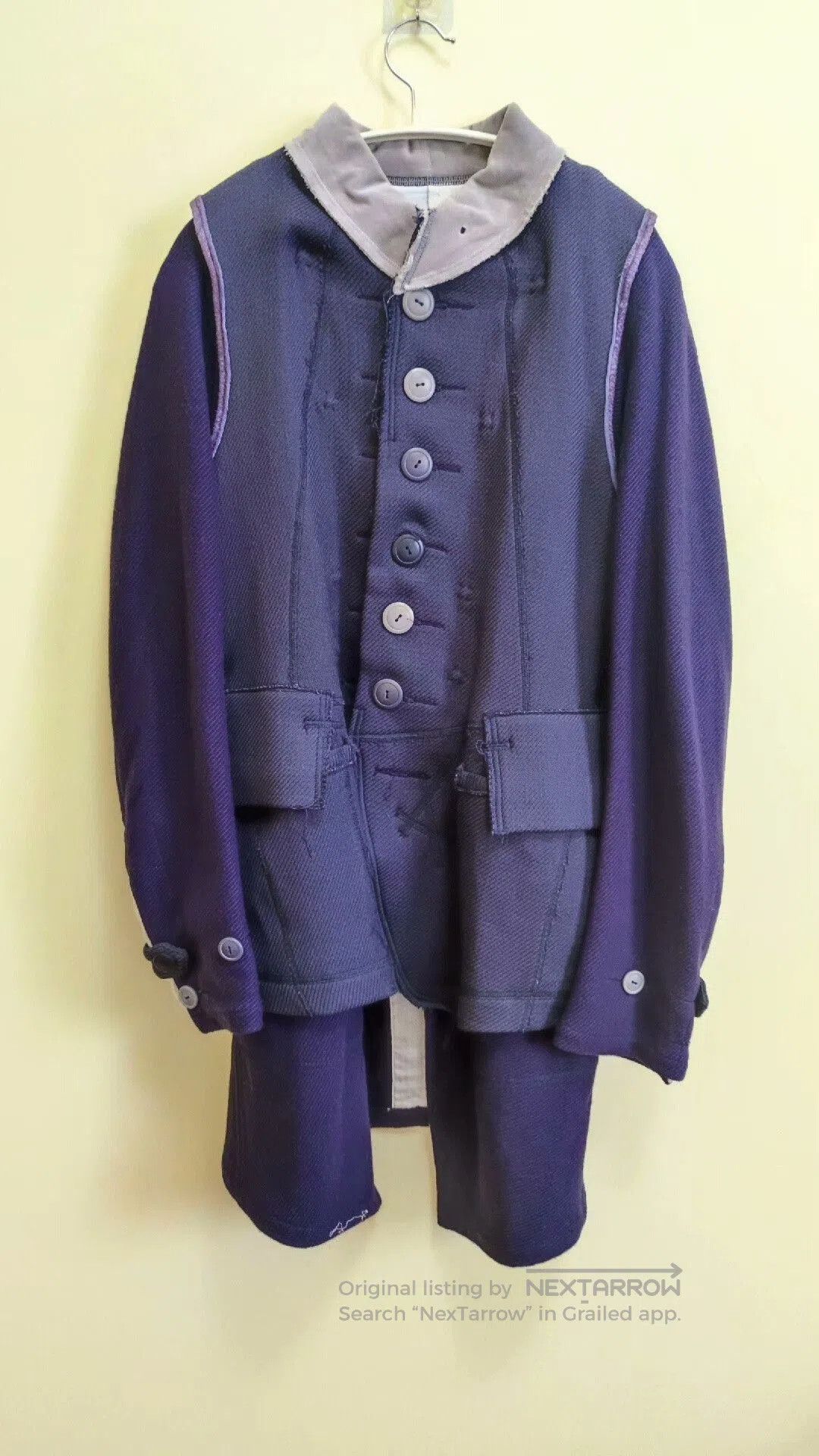 Takahiromiyashita The Soloist. The Soloist Deconstructed Wool Silk Coat. Size US S / EU 44-46 / 1 - 1 Thumbnail