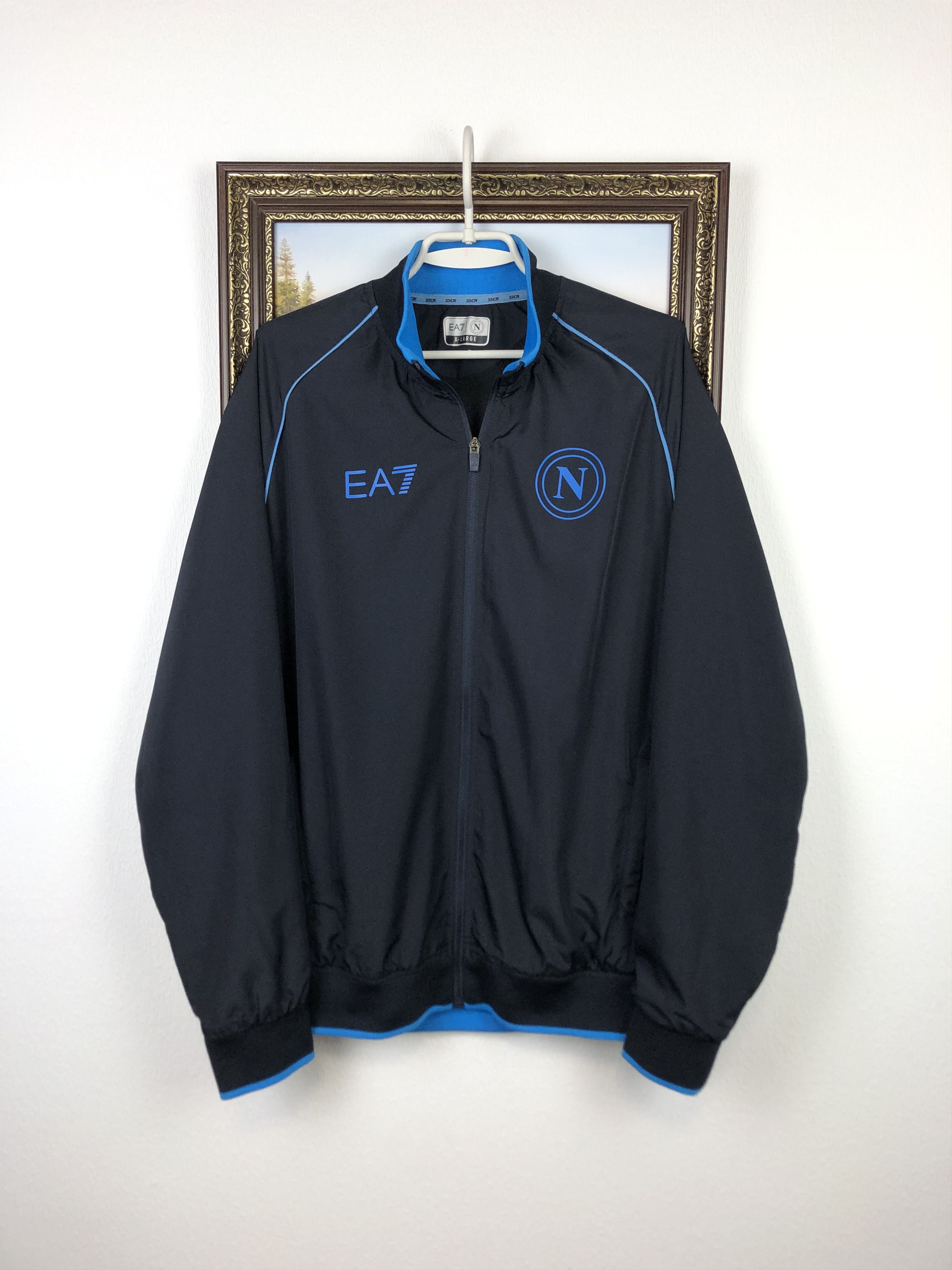 Other EA7 Napoli Football Set Soccer Suit Track Jacket Pants Mens Size US XL / EU 56 / 4 - 2 Thumbnail