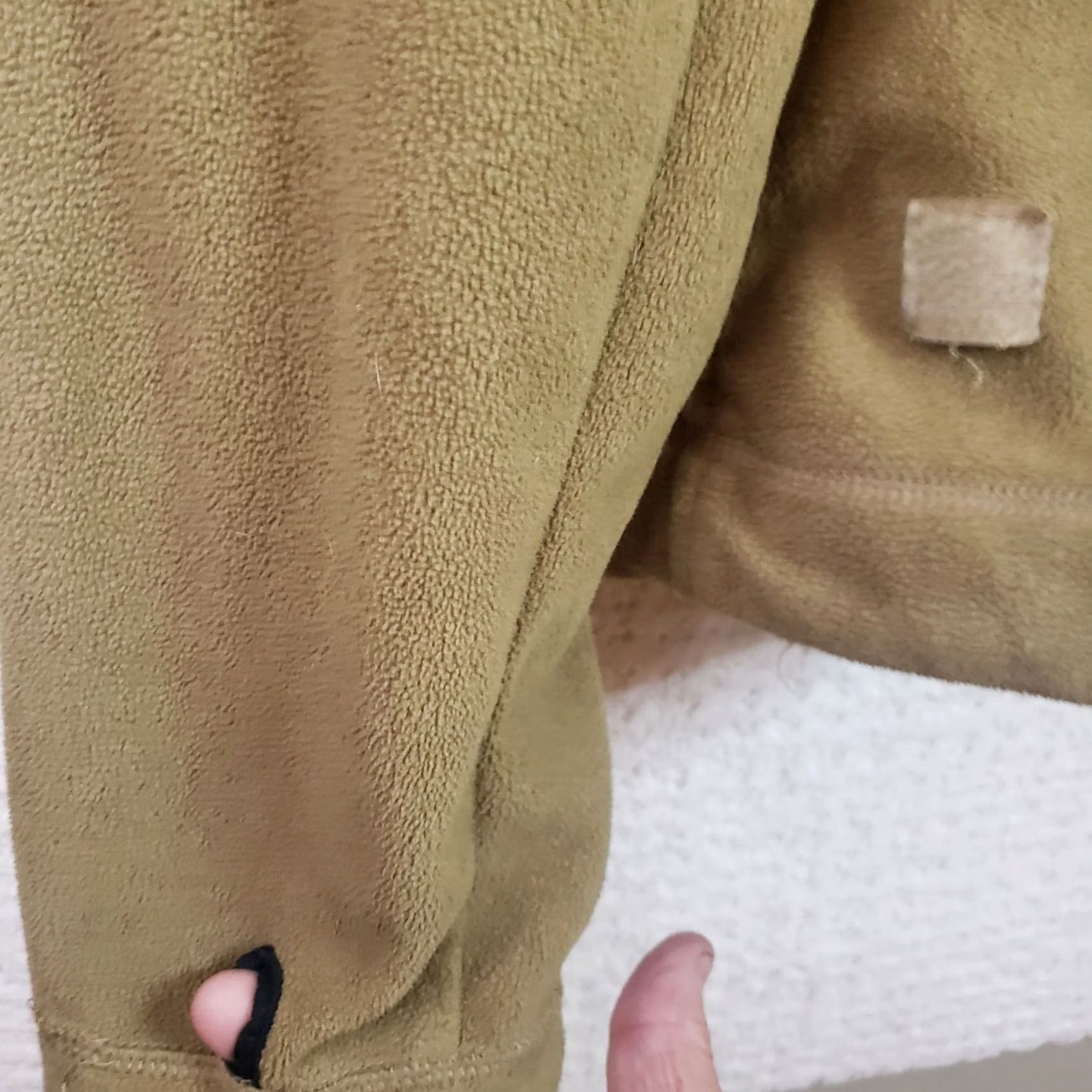 Vintage Tactical Fleece Jacket Military Hooded Zip Full Zip Men L Tan Army Special Ops Size US L / EU 52-54 / 3 - 7 Thumbnail