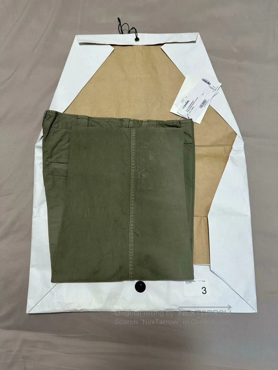 Visvim VISVIM Wide Chino Pants Green. Size US 28 / EU 44 - 7 Thumbnail