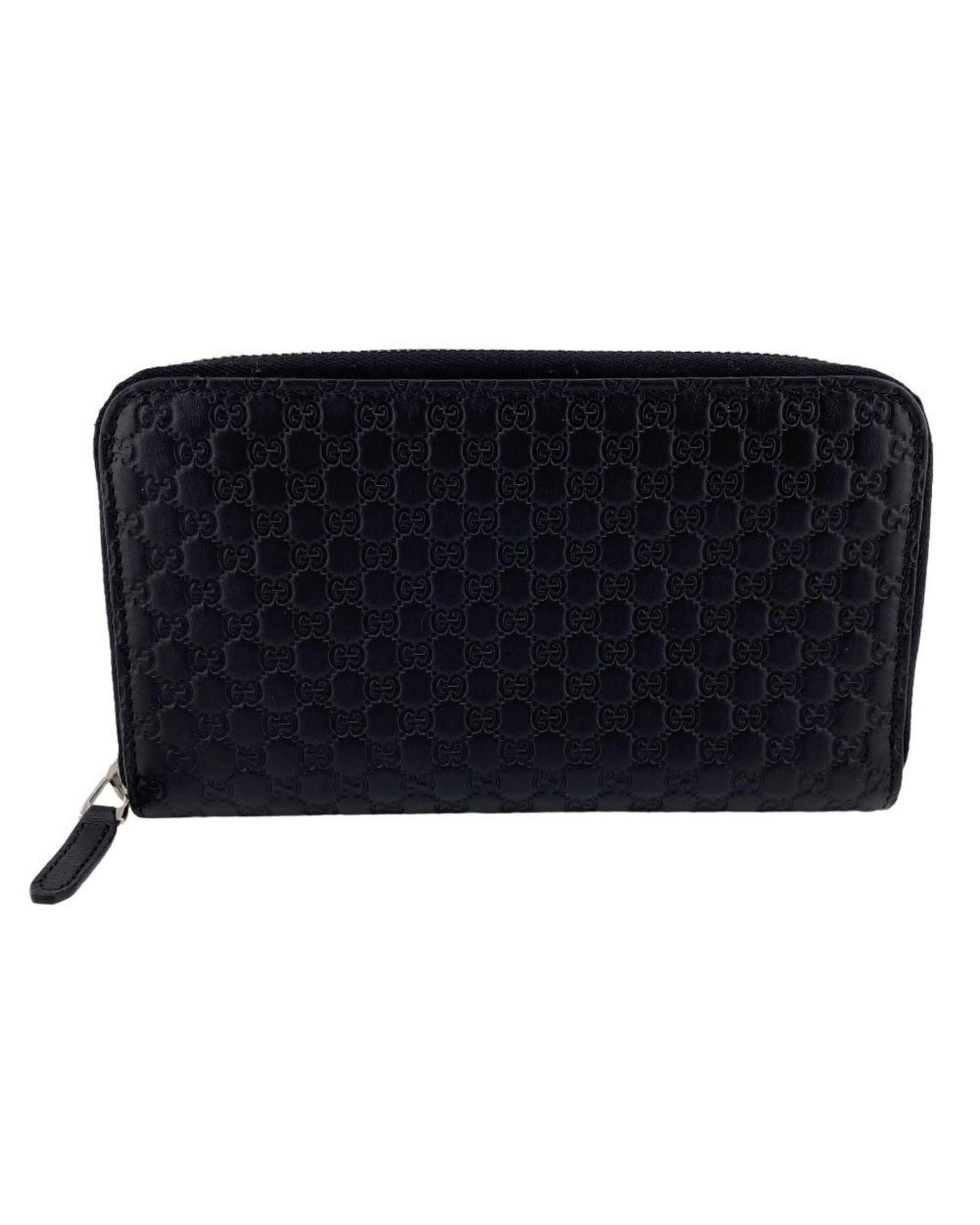 image of Gucci Sleek Black Leather Bi-Fold Wallet, Men's