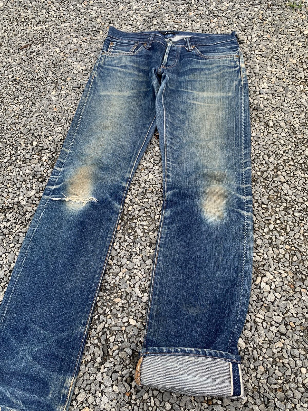 Kapital VINTAGE JOHNBULL SELVEDGE RUSTY JAPANESE DISTRESSED DENIM Size US 31 - 5 Thumbnail