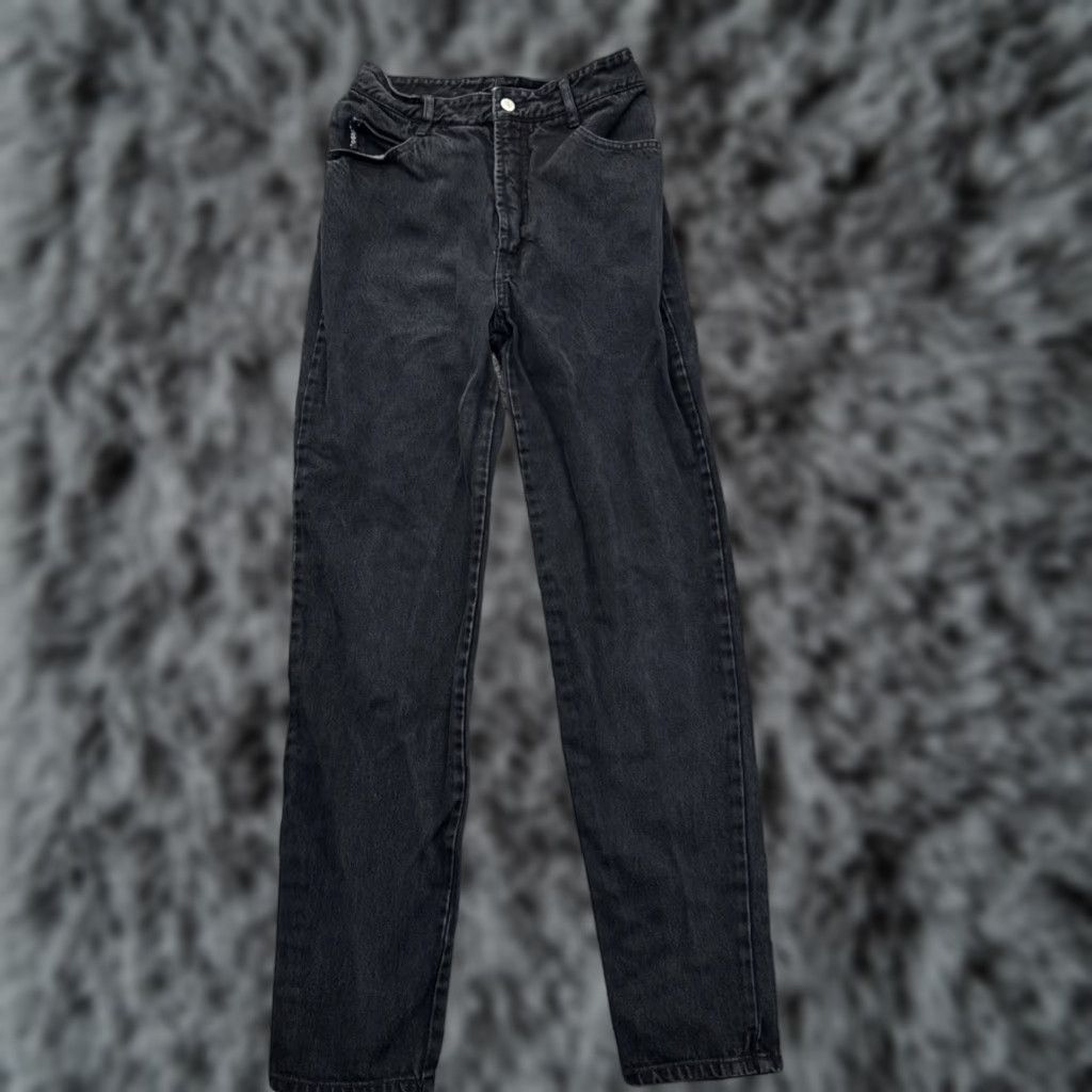 Vintage VINTAGE Bongo Jeans 7 Gene Montesano 90s Grunge Streetwear Tapered Denim Women Jeans Black 28in Inseam High Rise 25in Waist Regular 90s Theme Size 28" / US 6 / IT 42 - 1 Thumbnail