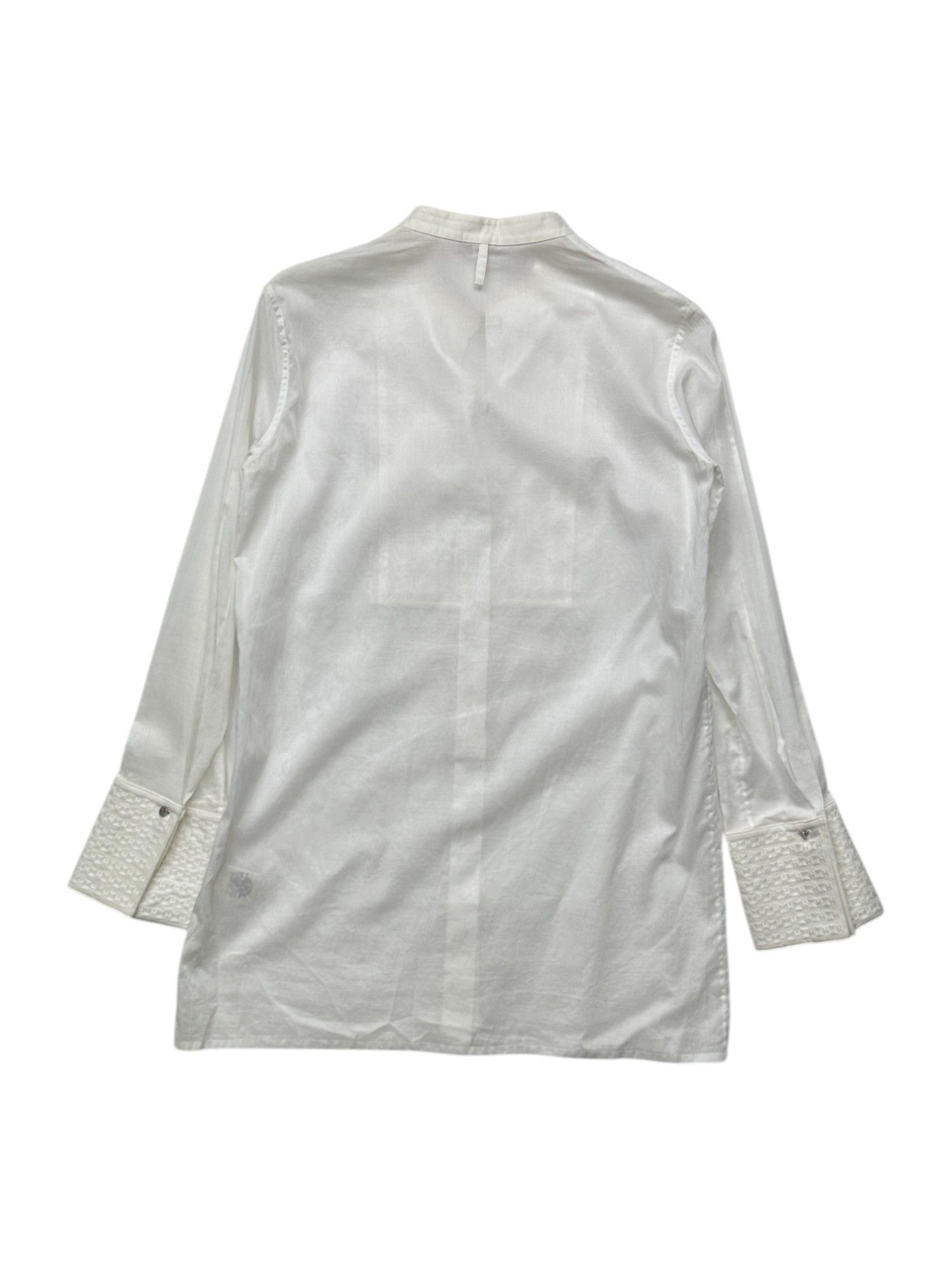 Hermes Hermes Ivory Collarless Shirt Size XS / US 0-2 / IT 36-38 - 2 Thumbnail