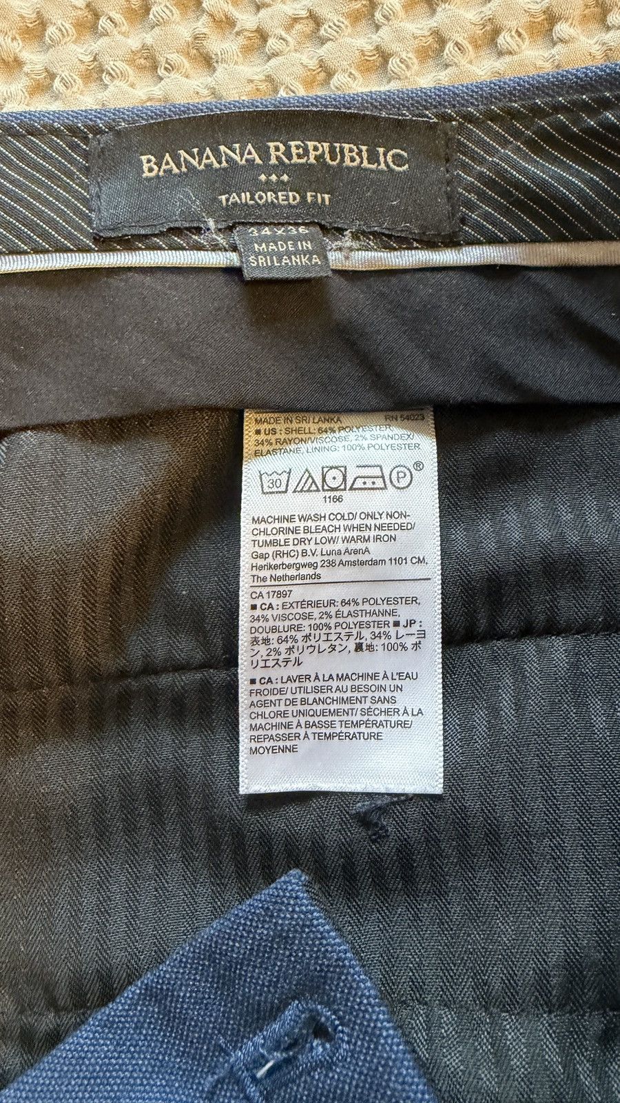 Banana Republic Banana Republic Tailored Fit Sharkskin Suit, Basic Navy, 42L Size 42L - 13 Thumbnail