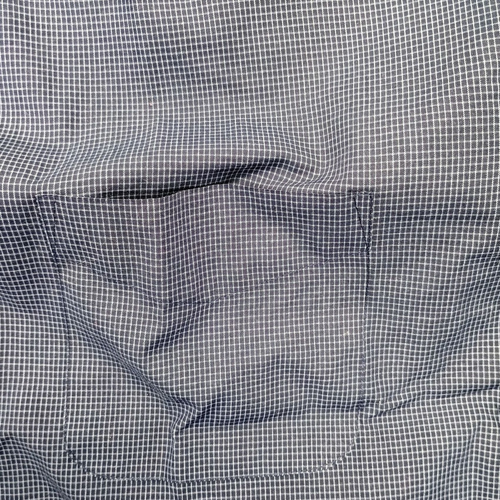 Van Heusen Van Heusen Dress Shirt Mens L Blue Gingham Wrinkle Free Button Up Size 42R - 8 Thumbnail