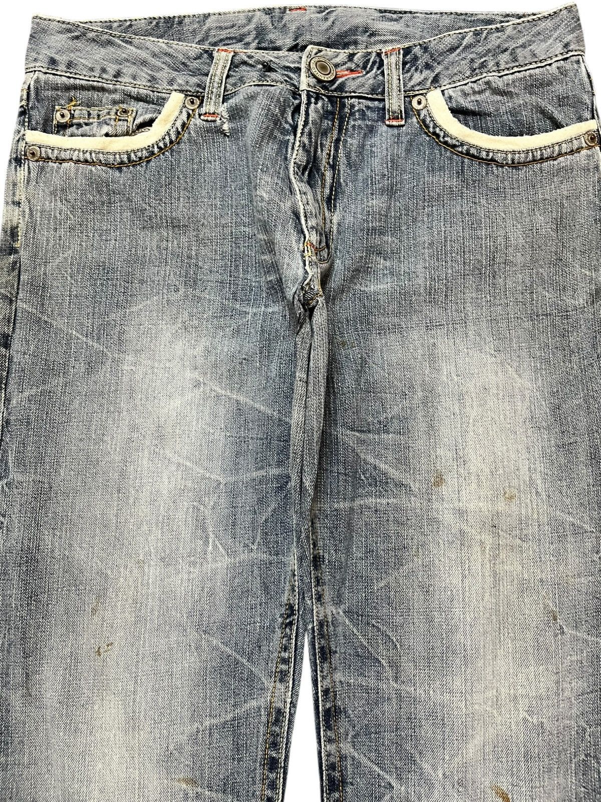 Japanese Brand Vintage Japanese Brand Embroidery Honeycomb Denim Size US 33 - 3 Thumbnail