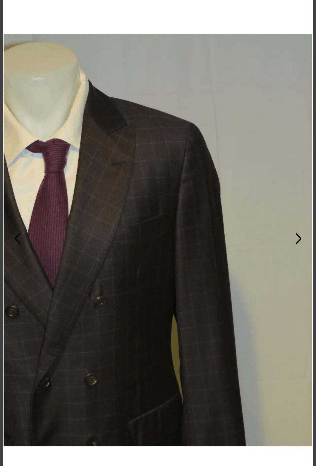 Brunello Cucinelli Brown Windowpane Double Breasted Blazer 40 NWT $2995 Size 40R - 3 Thumbnail