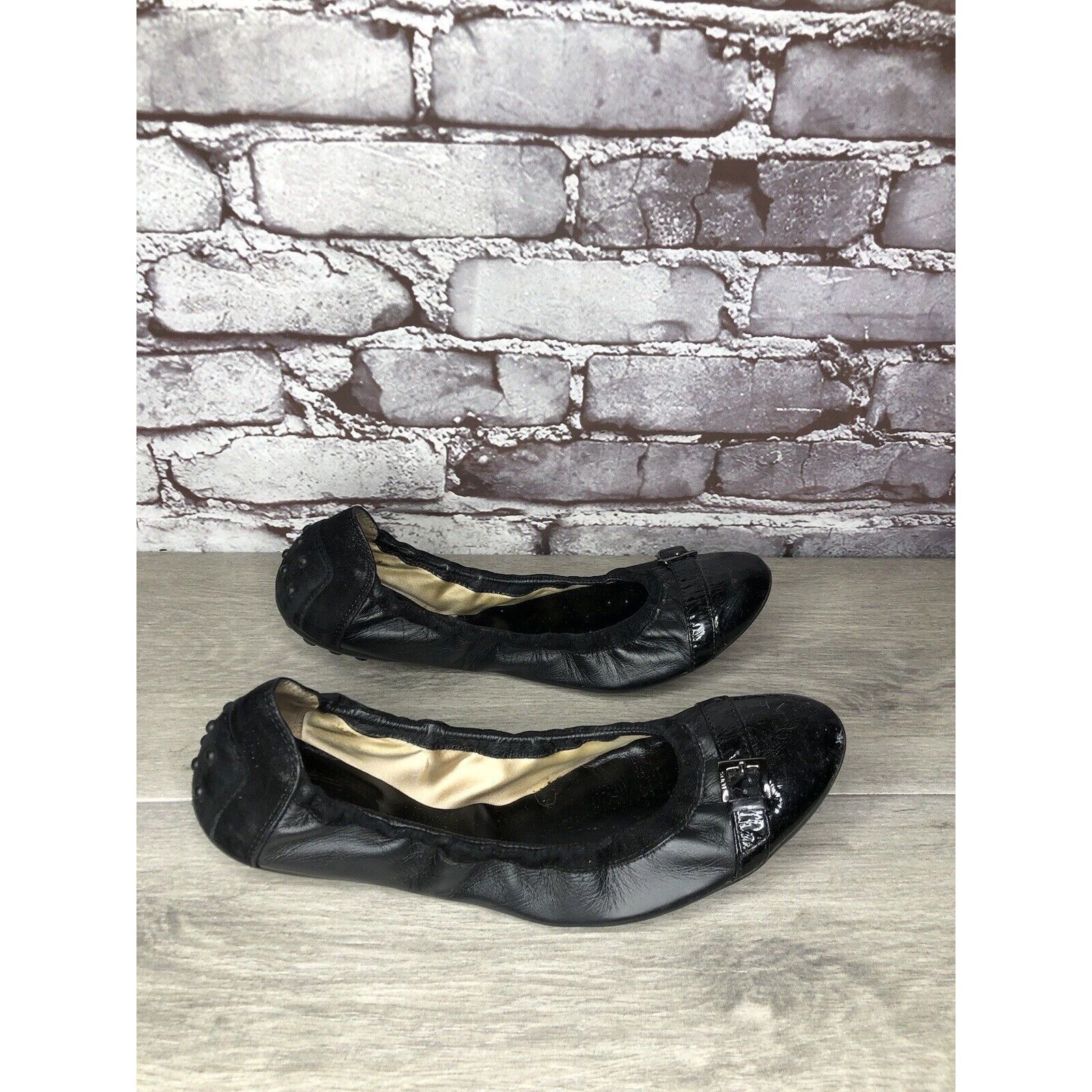 Tod's Tod's Black Leather Cap Toe Buckle Ballerina Ballet Flats Wo Size US 10 / IT 40 - 21 Thumbnail