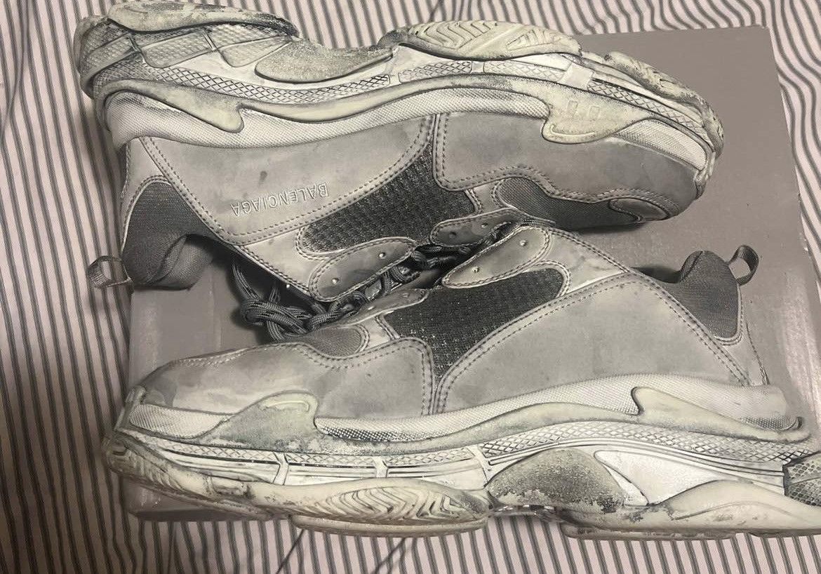 Balenciaga 🔥dyed grey triple s size 13-14 EU 47 🔥 Size US 14 / EU 47 - 2 Thumbnail