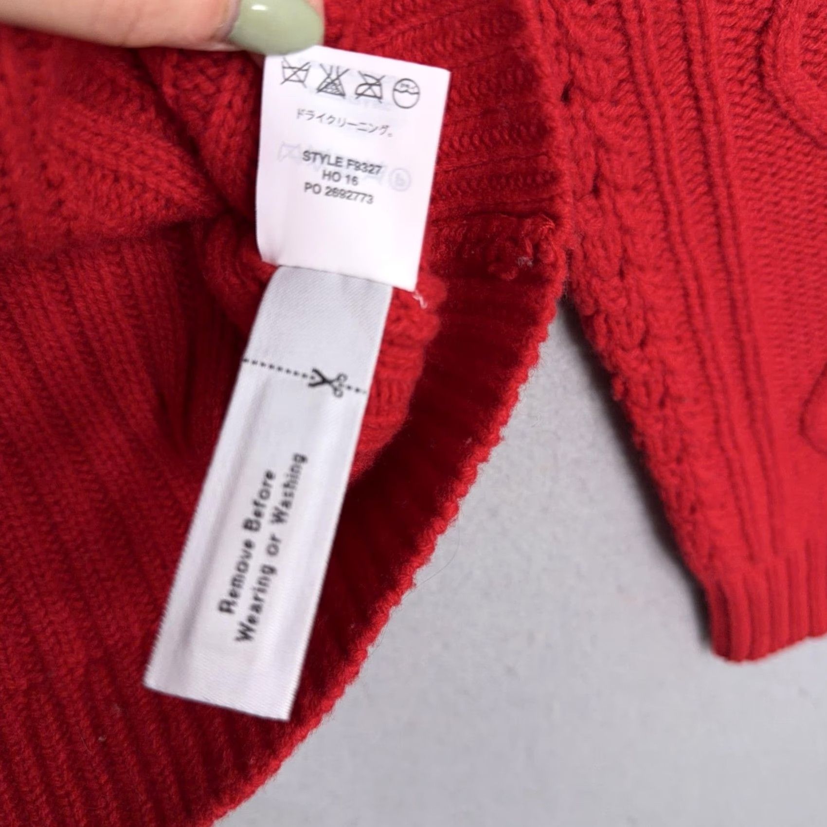 J.Crew J.CREW Sweater Womens XS Red 100% Wool Bobble Cable Knit Chunky Raglan Pullover Size XS / US 0-2 / IT 36-38 - 5 Thumbnail
