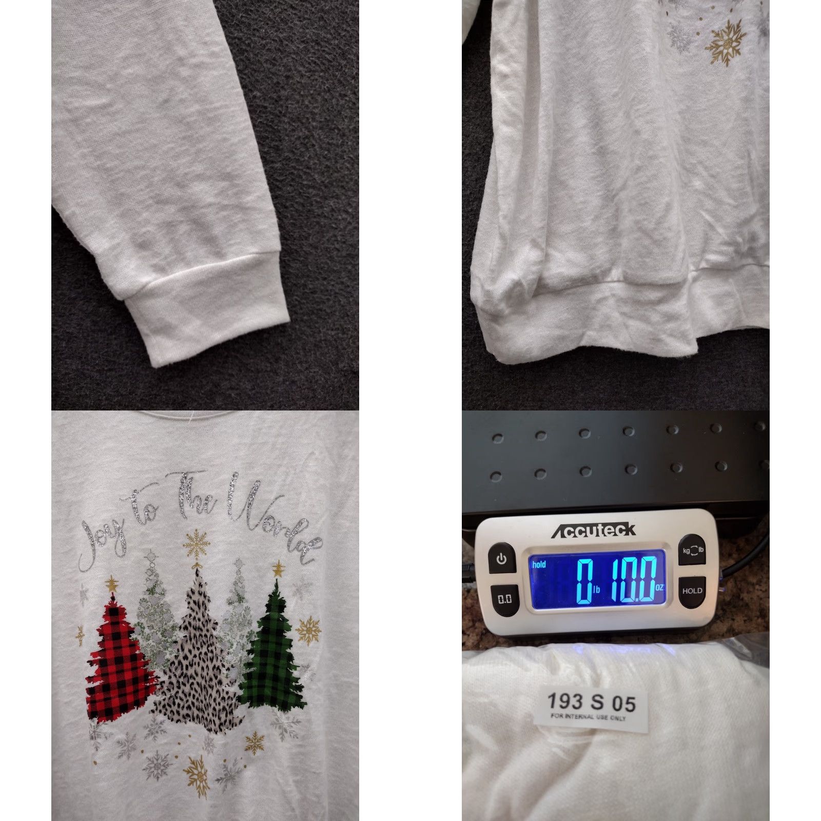 Vintage Tru Self Women’s 2X Joy To The World Christmas Theme Sweatshirt Crew Neck Long Sleeve White Graphic Print Christmas Trees Winter Fall 2XL Womens Size XXL / US 16-18 / IT 52-54 - 8 Thumbnail