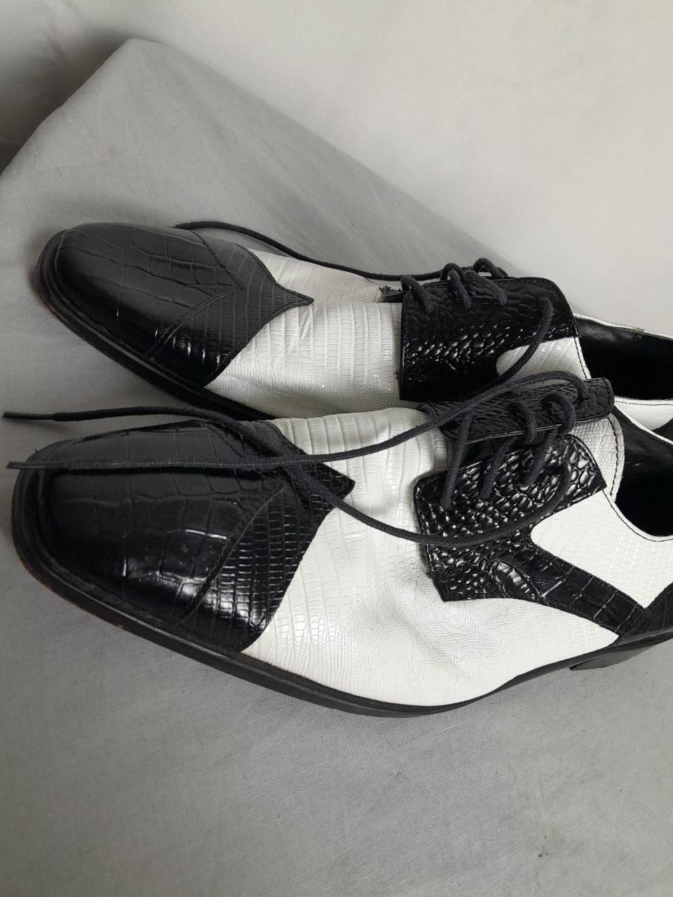Stacy Adams Stacy Adams Men's Black White Oxfords Leather size 13 Size US 13 / EU 46 - 4 Thumbnail