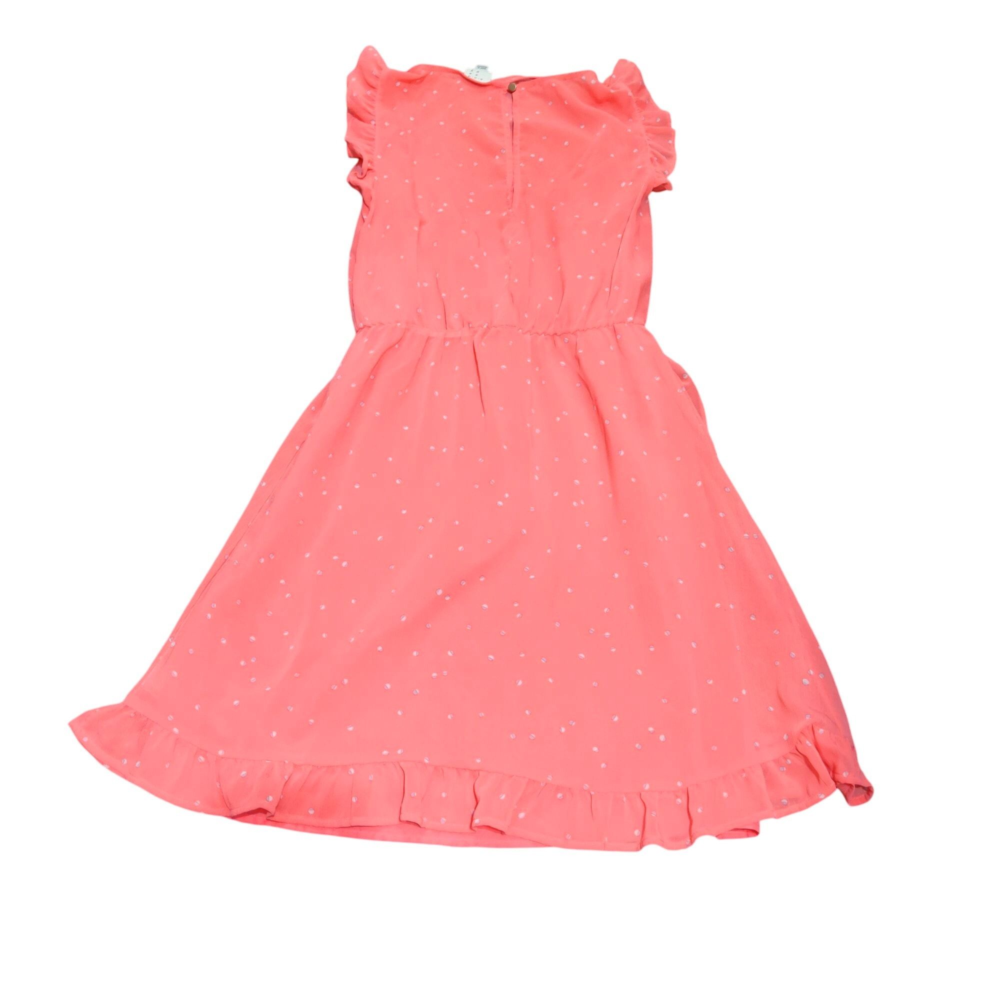 Other A New Day XS Coral Pink Polka Dot Ruffle Dress Feminine Soft Size XS / US 0-2 / IT 36-38 - 3 Thumbnail