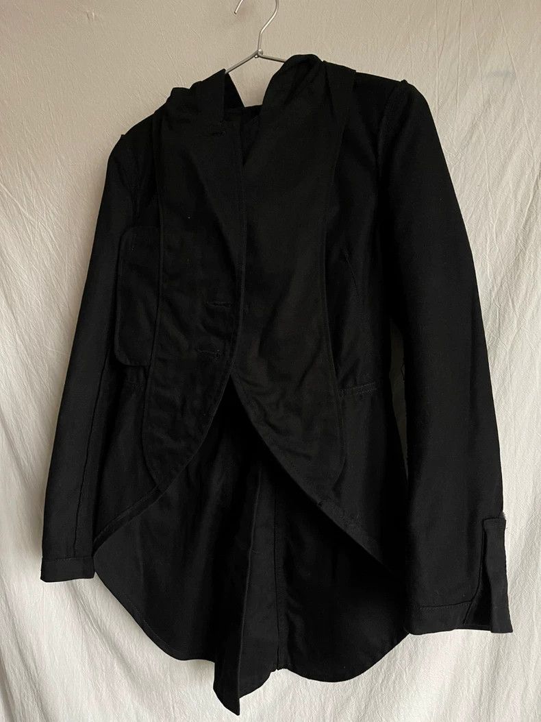 Comme des Garcons Comme des Garcons Black dovetail hooded suit jacket Size XS / US 0-2 / IT 36-38 - 6 Thumbnail