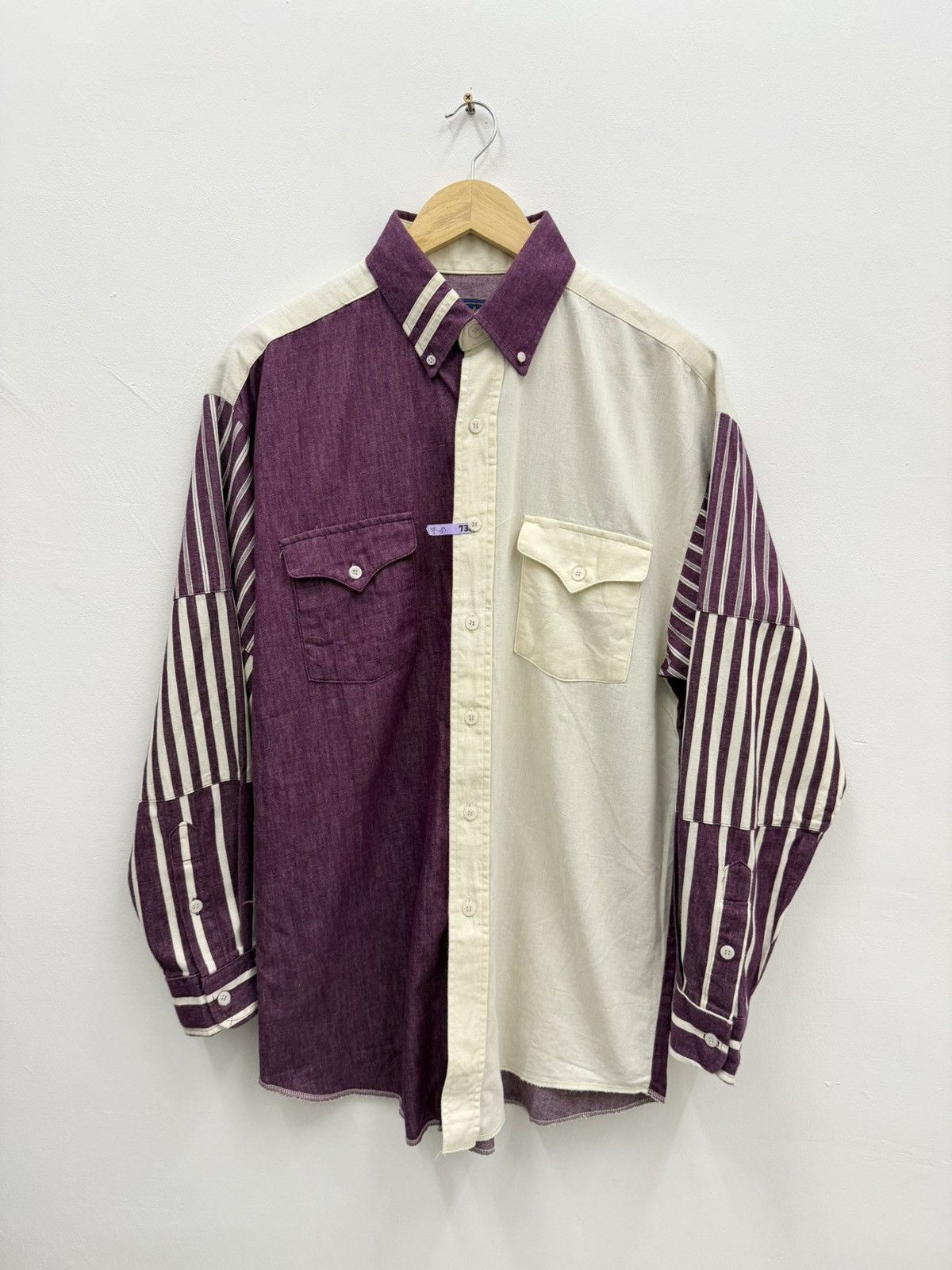 Chemise Western Vintage Panhandle Slim - Violet à Carreaux, Snaps, 15.5, Homme