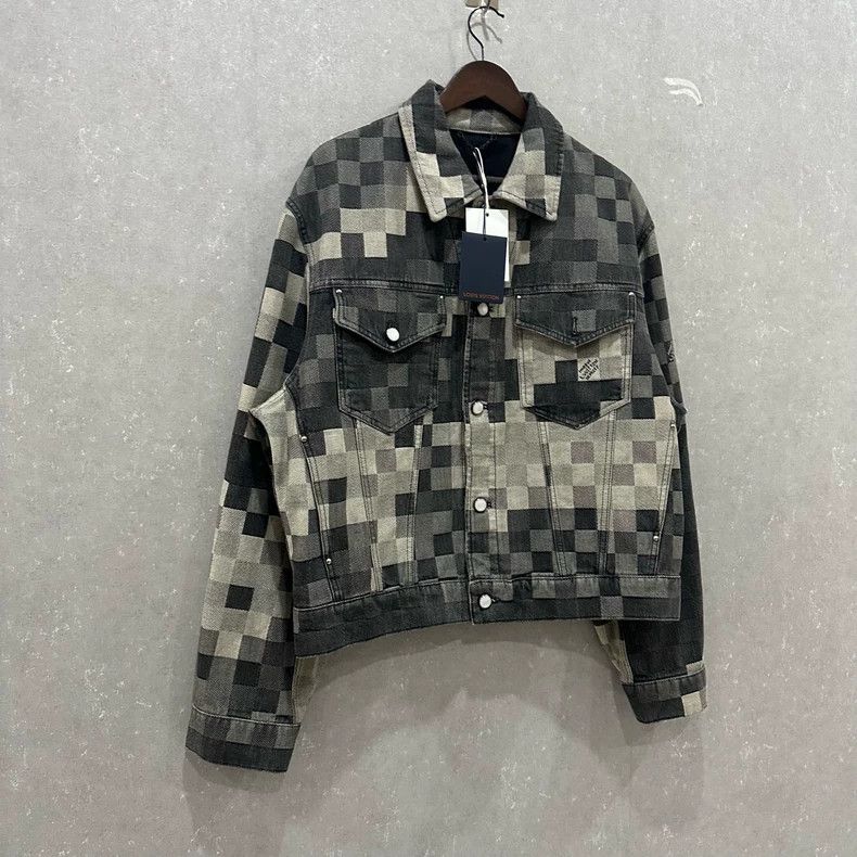 Louis Vuitton Louis Vuitton Pixel check denim jacket Nextarrow-2505 Size US L / EU 52-54 / 3 - 3 Thumbnail