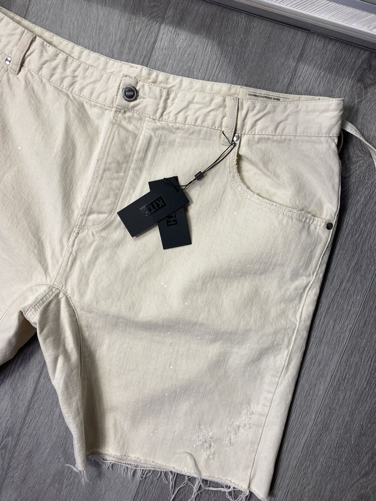 Kith RRP $175 New Kith Columbus Denim Distressed Shorts Size US 38 / EU 54 - 2 Thumbnail