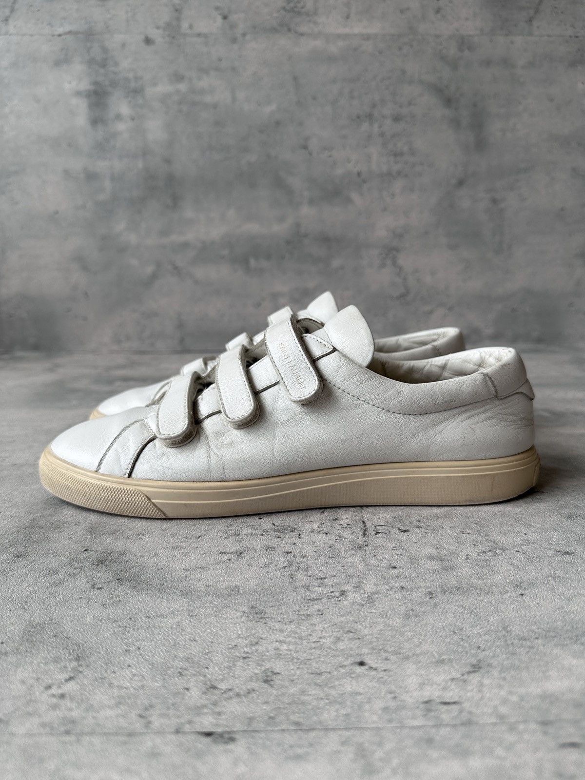 Saint Laurent Paris HEDI SLIMANE | SL/01 VELCRO STRAP COURT CLASSIC LOW TOP Size US 9 / EU 42 - 5 Thumbnail