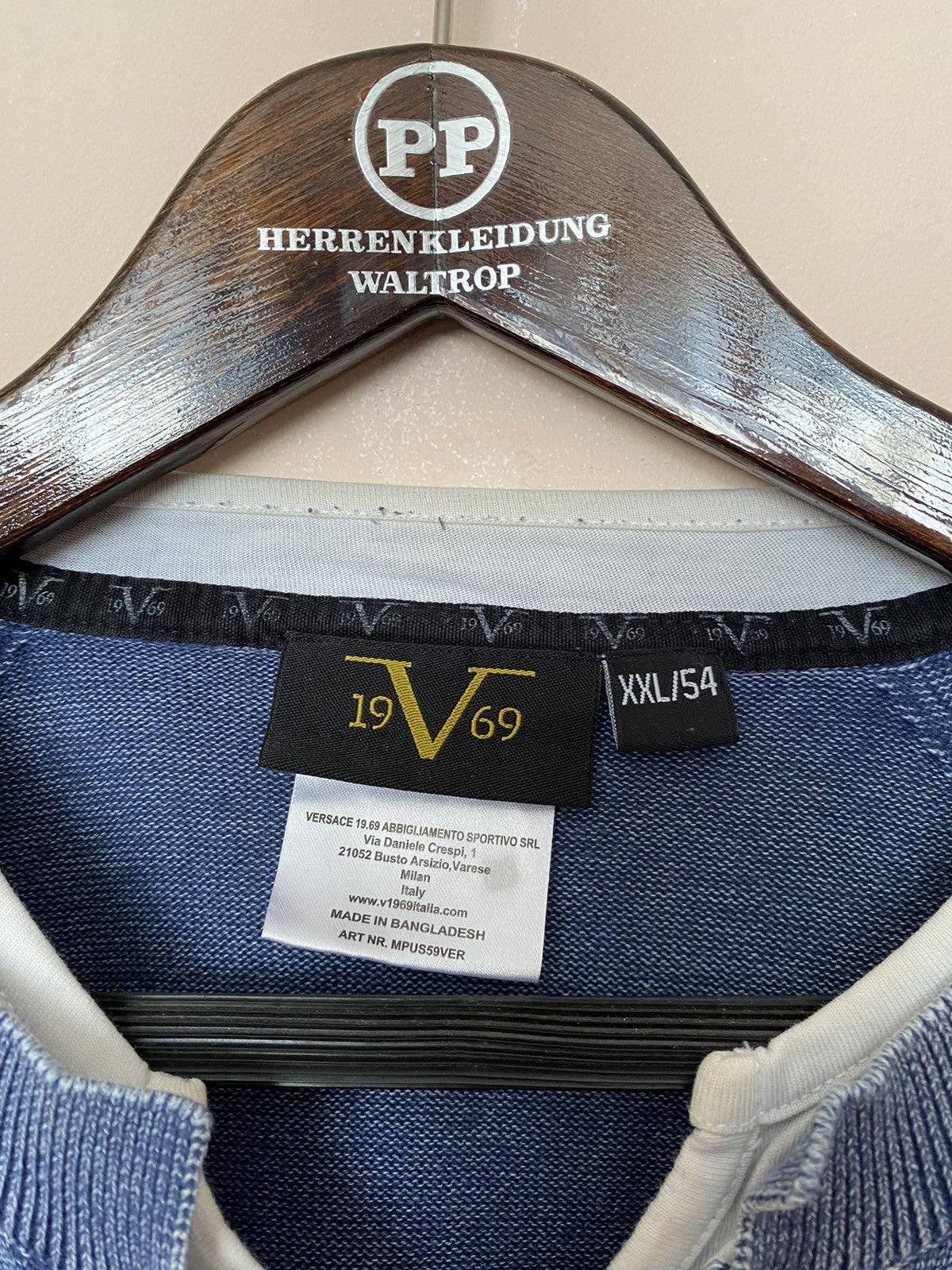 Versace 19V69 Versace Y2K 00s Mini Logo Vintage Long Sleeve Size US XL / EU 56 / 4 - 4 Thumbnail