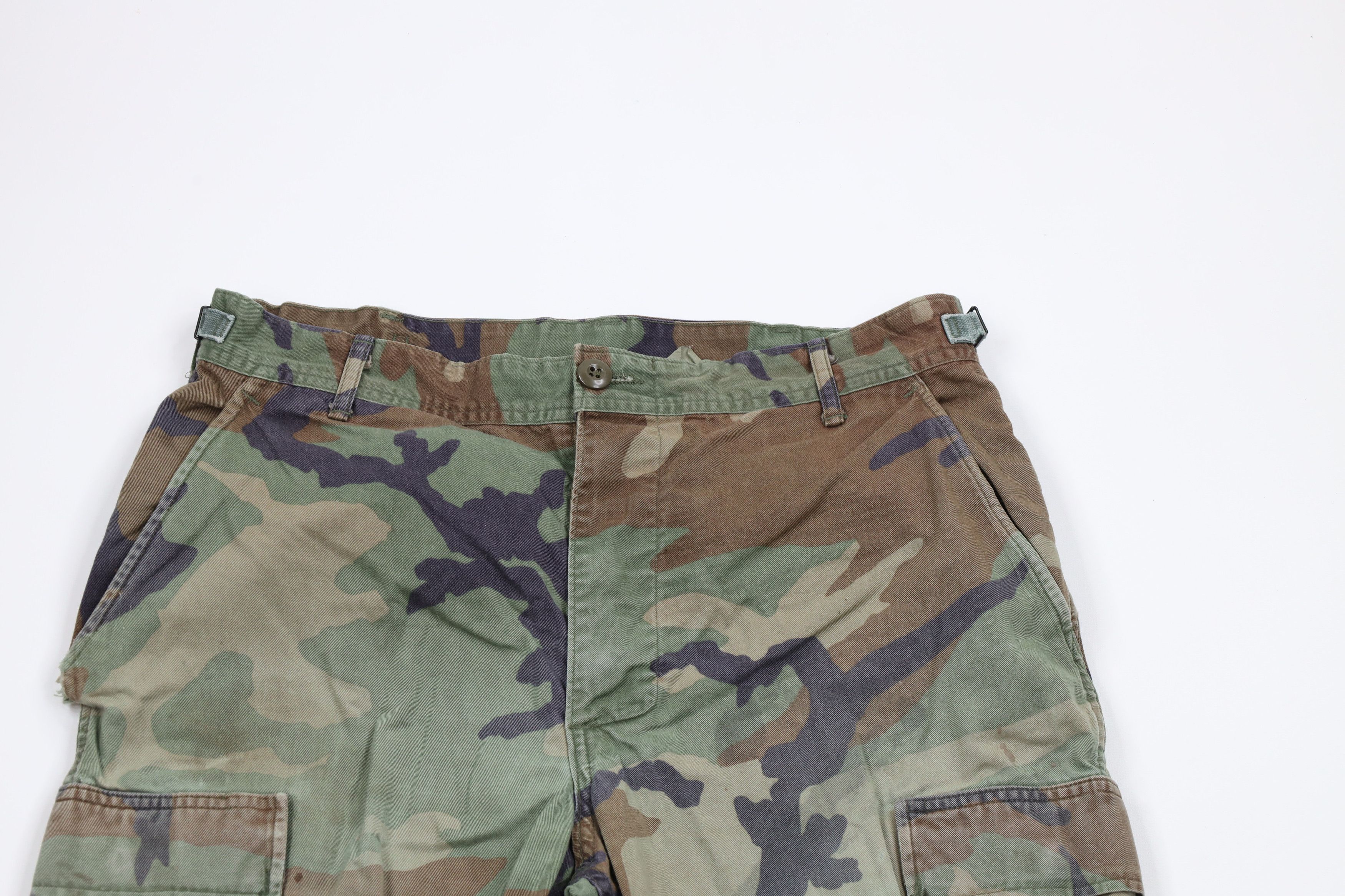 Vintage Vintage 90s Woodland Camouflage Combat Cargo Pants USA Size US 34 / EU 50 - 2 Thumbnail