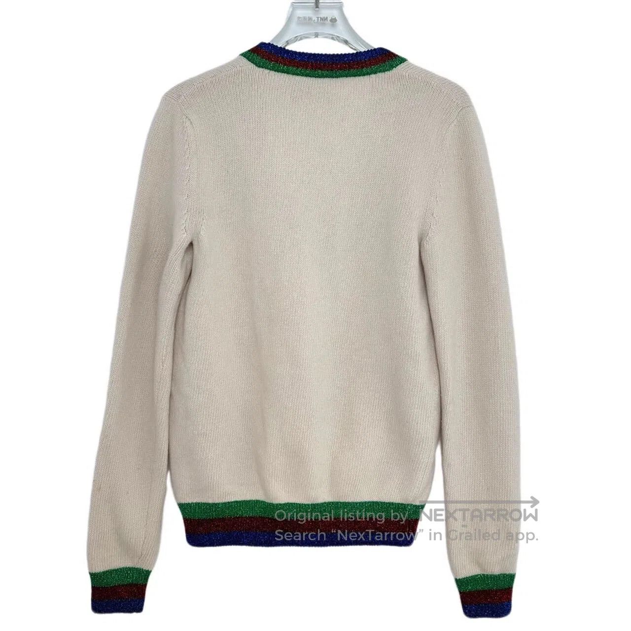 Gucci Guicci Color Blocked Striped Edge Wool V-neck Single-breas Size XS / US 0-2 / IT 36-38 - 2 Thumbnail