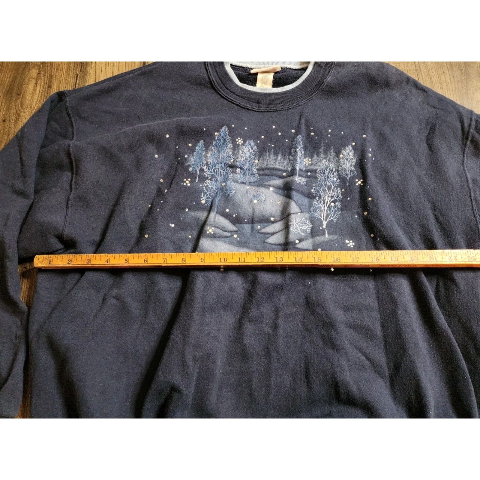Vintage VINTAGE Morning Sun Sweatshirt Womens 2XL Snowflake Frozen Trees Winter 90s Size XXL / US 16-18 / IT 52-54 - 2 Thumbnail