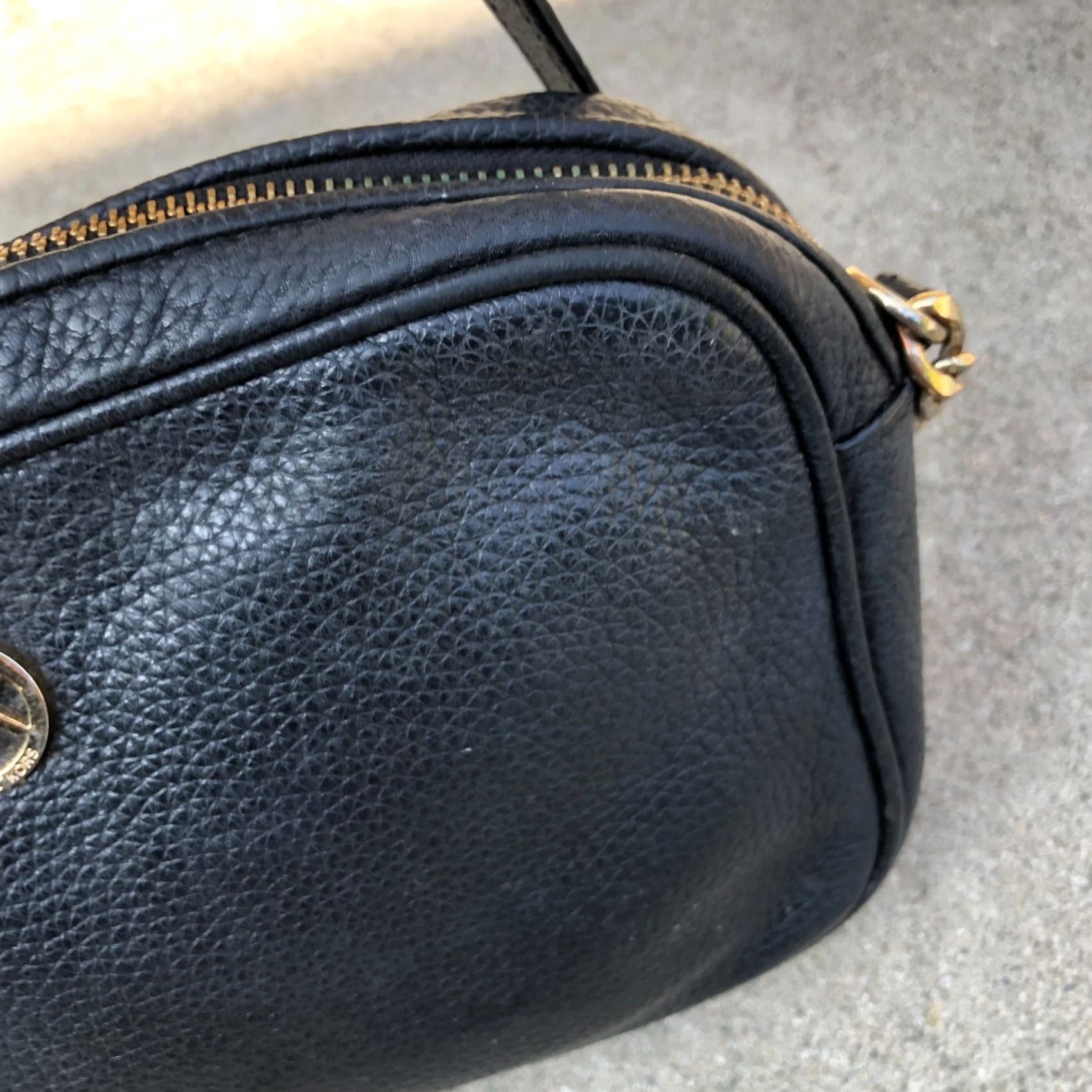 Michael Kors MICHAEL KORS Fulton Crossbody Purse Pebbled Leather Black Zipper Bag Small Women Crossbody Bag, Black, Pebbled Leather, 10W x 7H x 2D, Small Size ONE SIZE - 5 Thumbnail
