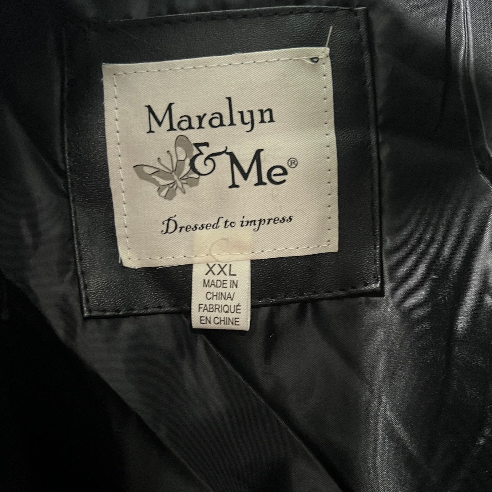 Other Maralyn & Me Hooded Puffer Jacket Faux leather Black Size XXL / US 16-18 / IT 52-54 - 3 Thumbnail