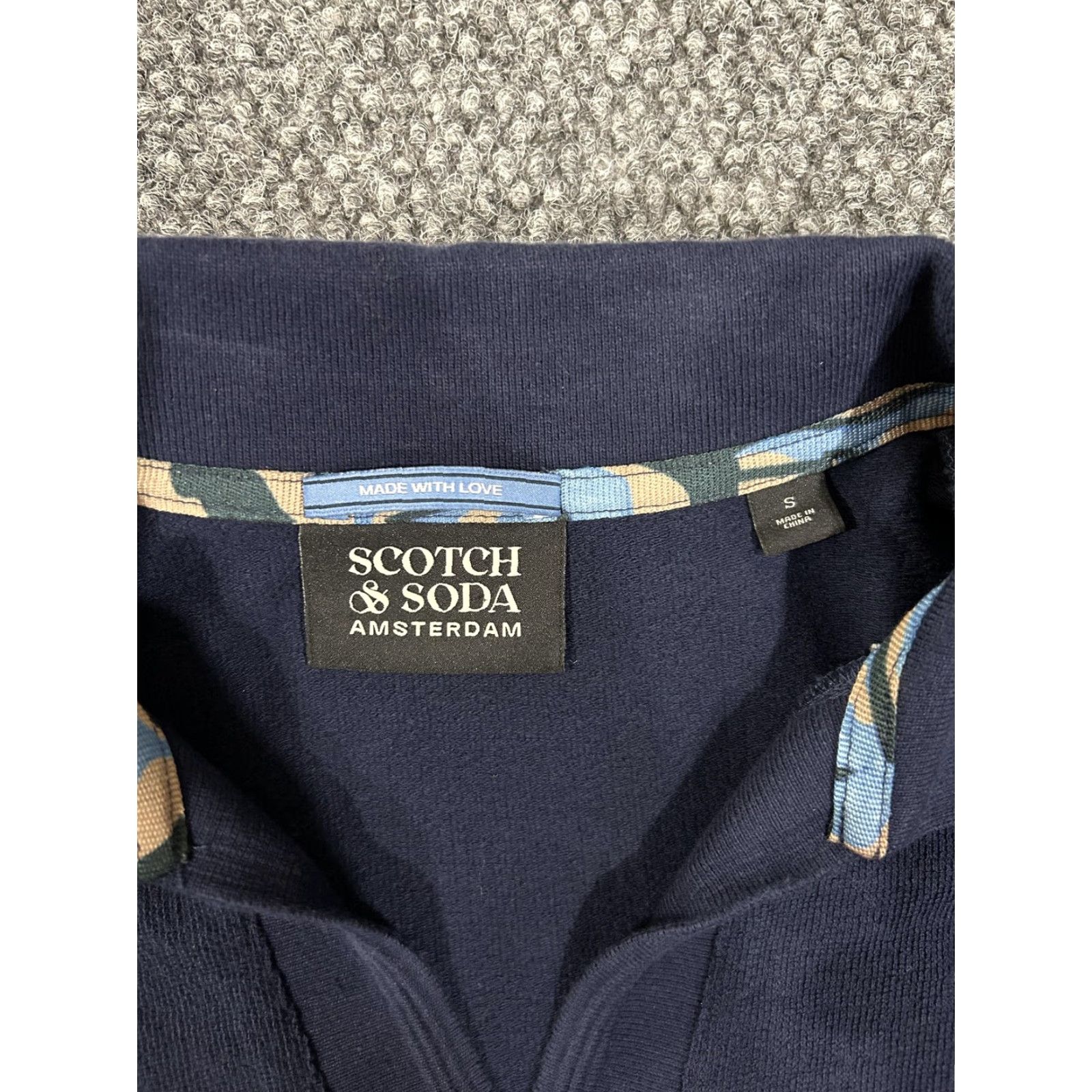 Scotch & Soda SCOTCH & SODA Polo Shirt Mens Small Blue Long Sleeve Knit Pocket Casual Size US S / EU 44-46 / 1 - 3 Thumbnail