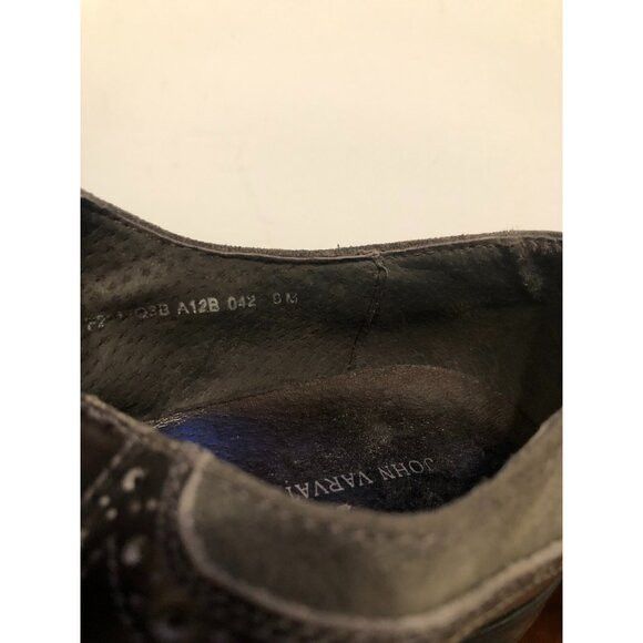 John Varvatos john varvatos men's gray leather suede dress shoes size: 9M Size US 9 / EU 42 - 8 Thumbnail