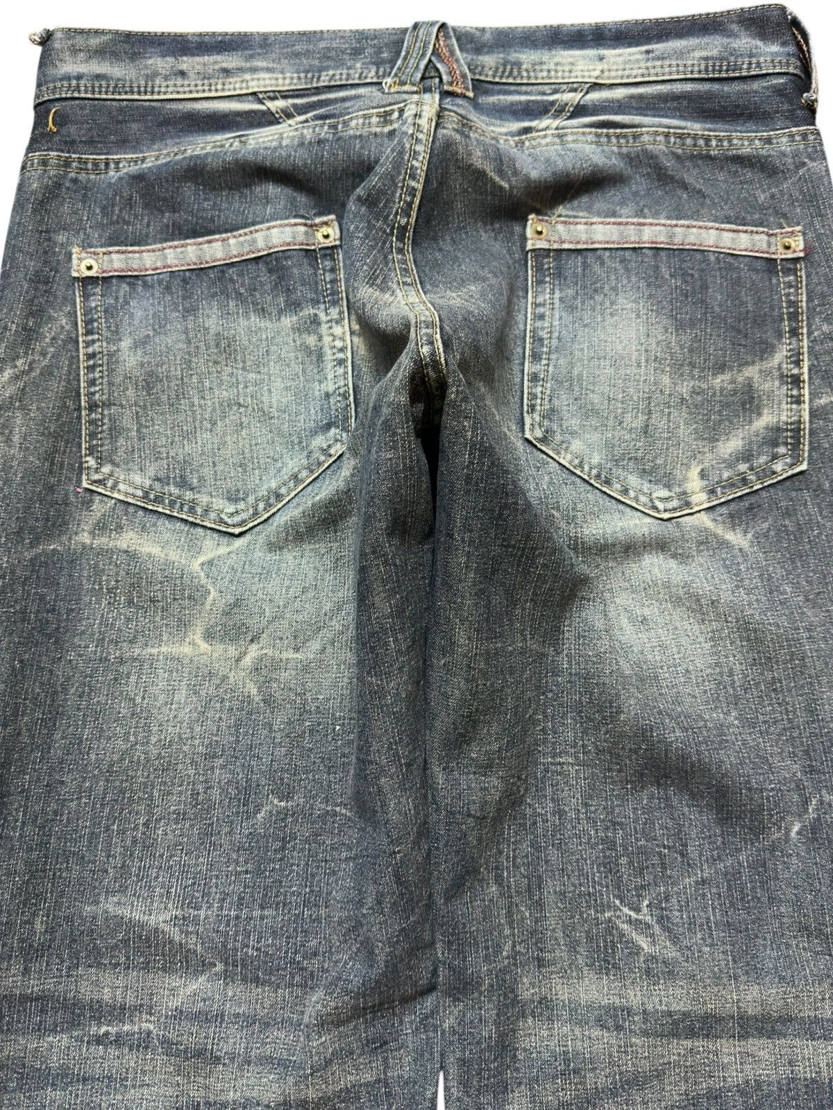 SUPERB Vintage Superbis by Valetta Honeycomb Distressed Denim Size US 34 / EU 50 - 5 Thumbnail