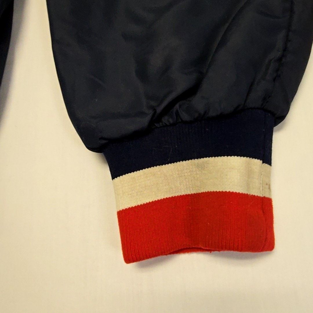 Vintage Vintage Bomber Snap Blue Button Striped Cuffs 80s L Jacket Size US L / EU 52-54 / 3 - 6 Thumbnail