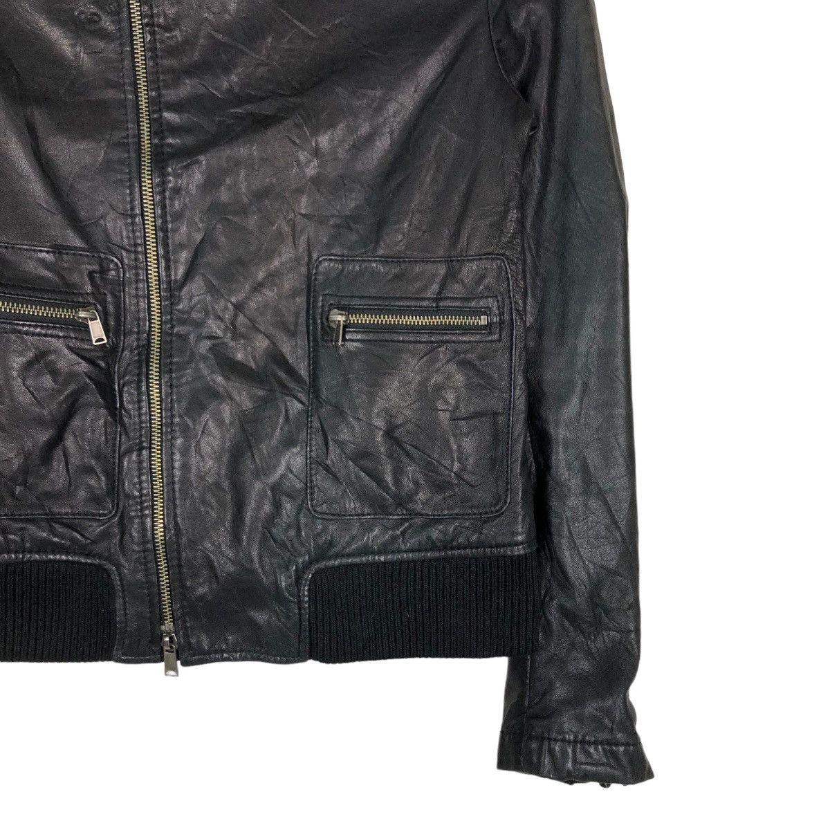 Issey Miyake 🔥Cropped Leather Biker Jacket Ships Japan Size US S / EU 44-46 / 1 - 5 Thumbnail