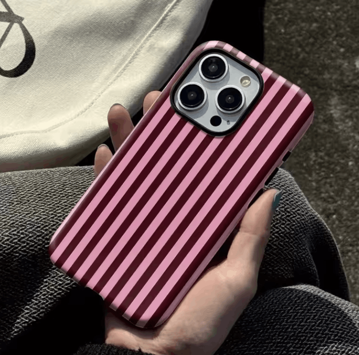Other Pink Striped iPhone Case Size ONE SIZE - 2 Thumbnail