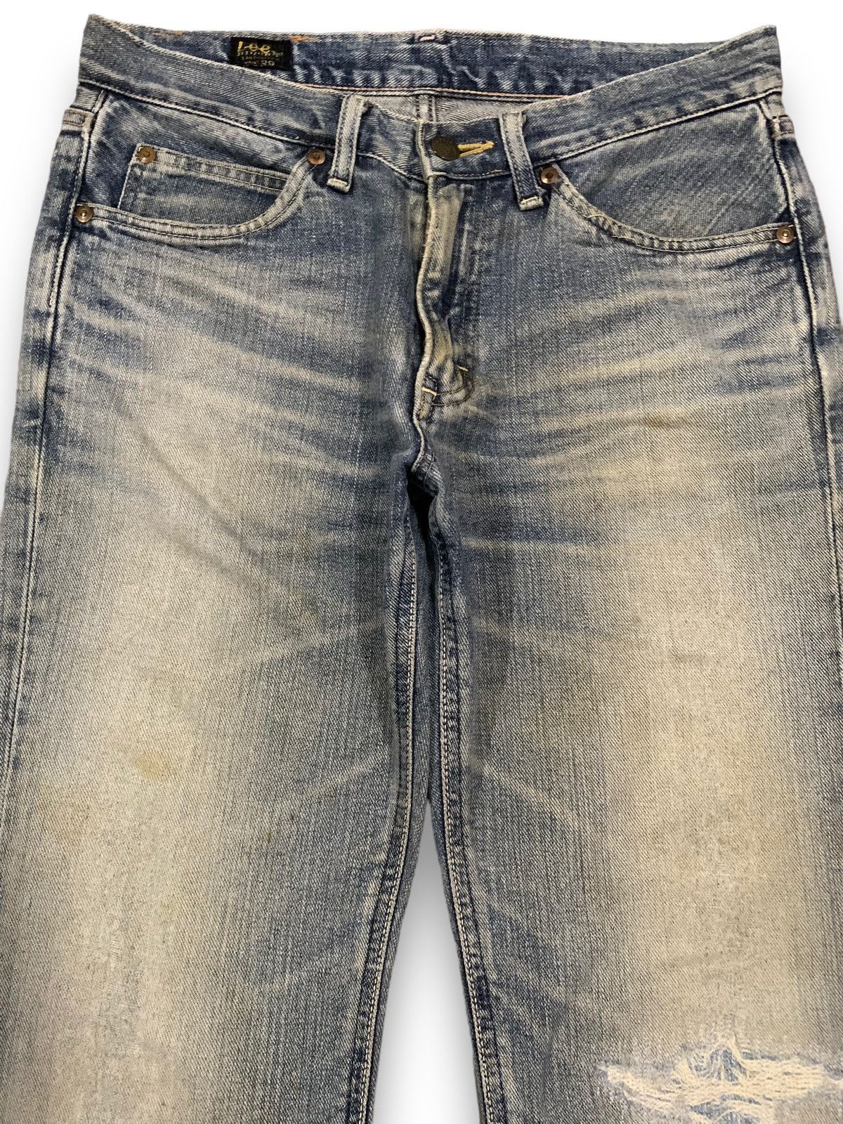 Lee Vintage Lee Riders Mud Wash Flare Distressed Jeans Size US 30 / EU 46 - 3 Thumbnail