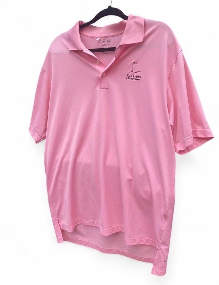 Adidas Adidas Pink Embroidered Golf Polo Shirt Men's Large Size US L / EU 52-54 / 3 - 3 Thumbnail