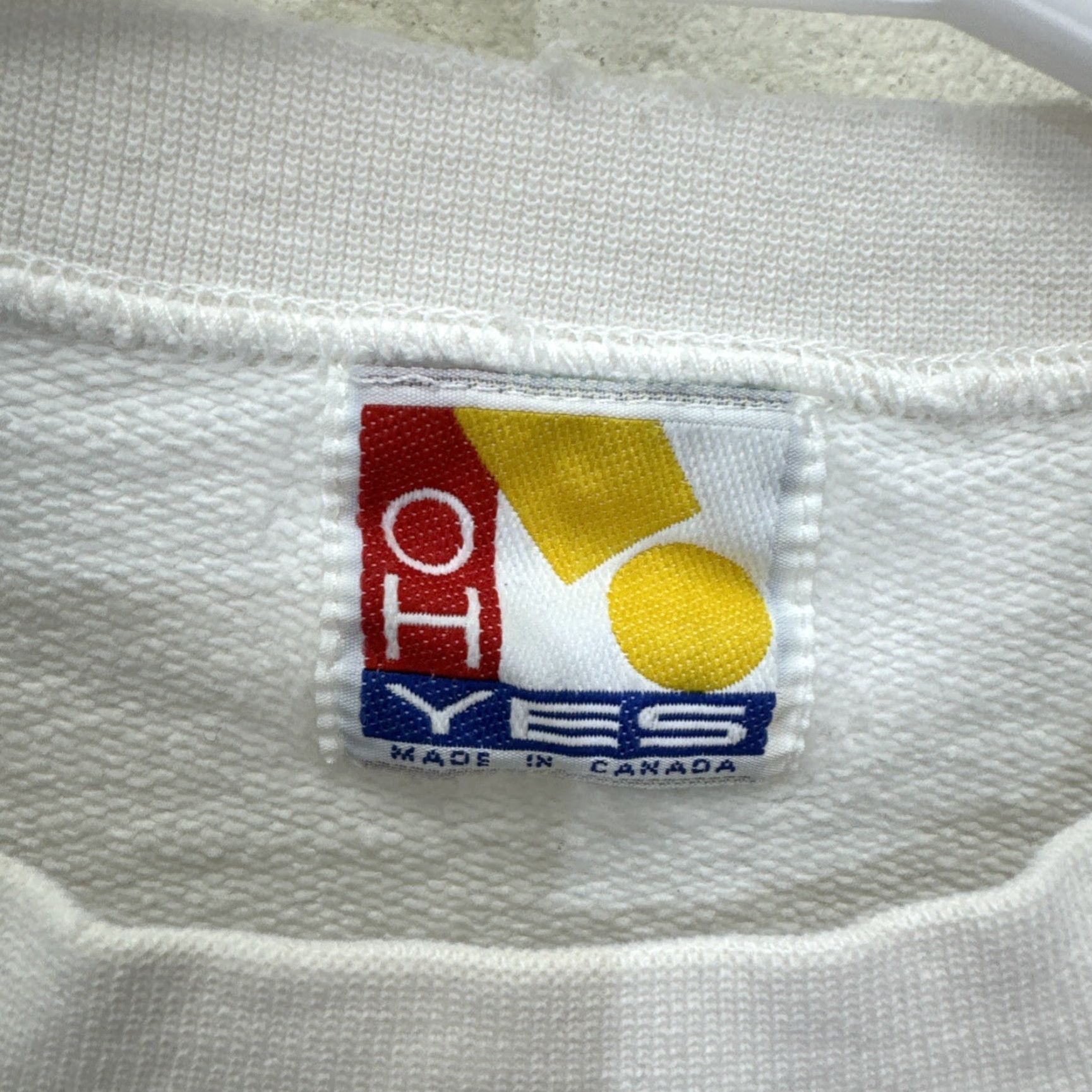 Vintage VINTAGE Oh Yes Art Sweatshirt White 90s Canadian L Mens Size US L / EU 52-54 / 3 - 3 Thumbnail