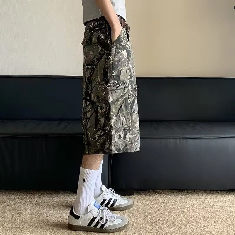 Designer × Japanese Brand Camouflage Streetwear Wide Leg Jorts Shorts Size US 33 - 2 Thumbnail
