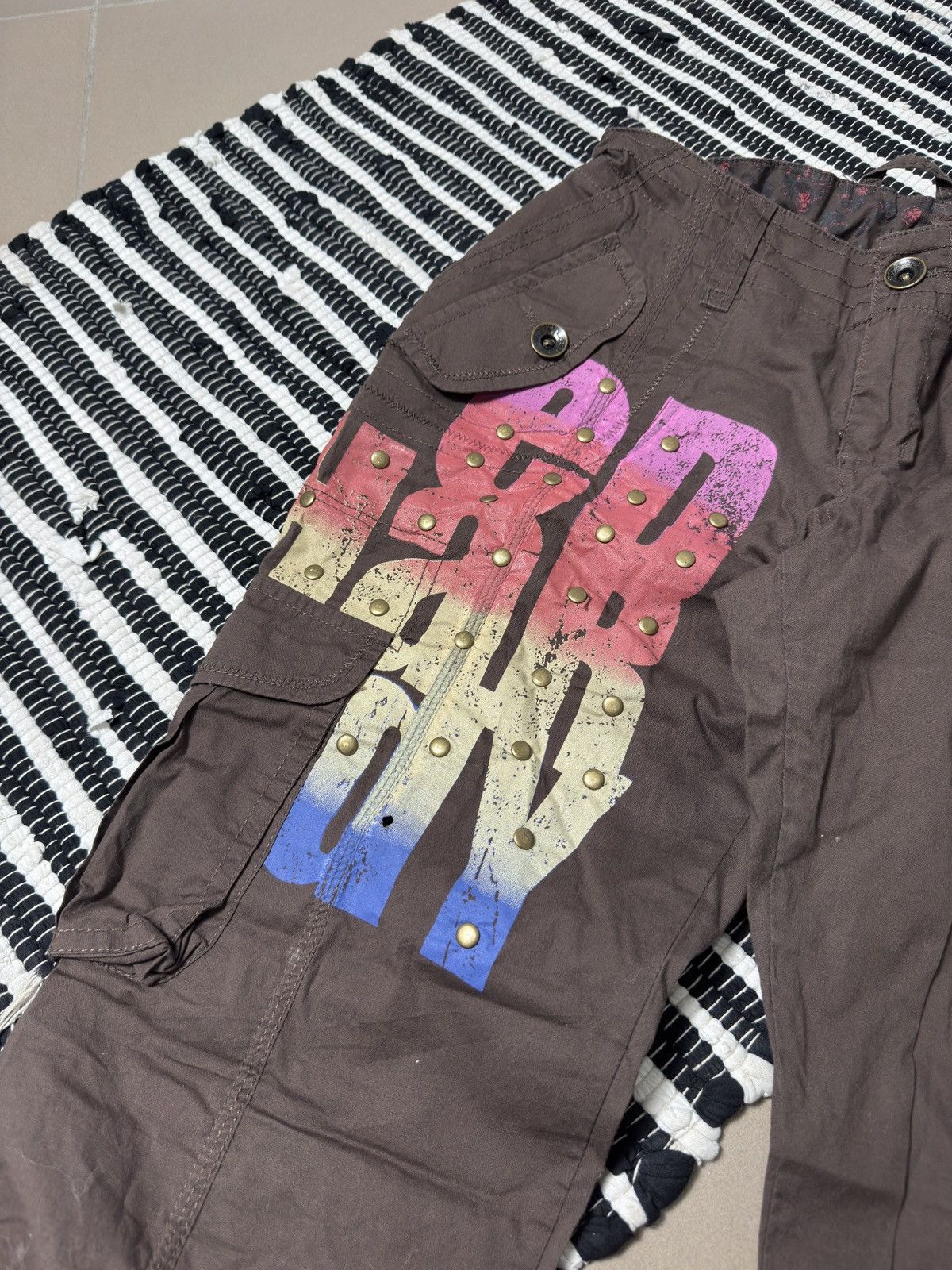 Ed Hardy VINTAGE ED HARDY GORPCORE 2000s PANTS Size 29" - 5 Thumbnail