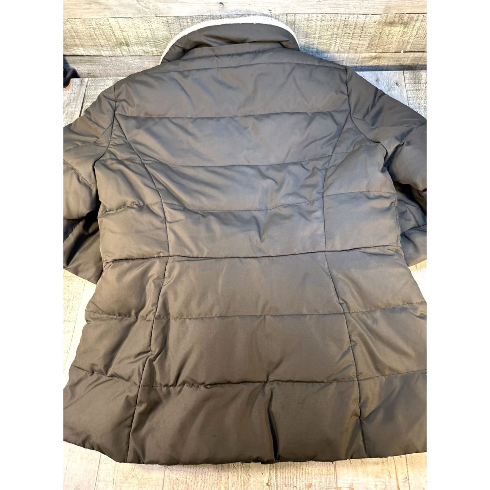 Ralph Lauren Lauren Ralph Lauren Womens Olive Green Sherpa Collar Down Puffer Jacket Mid Length Mens? No Girls? Size M / US 6-8 / IT 42-44 - 6 Thumbnail