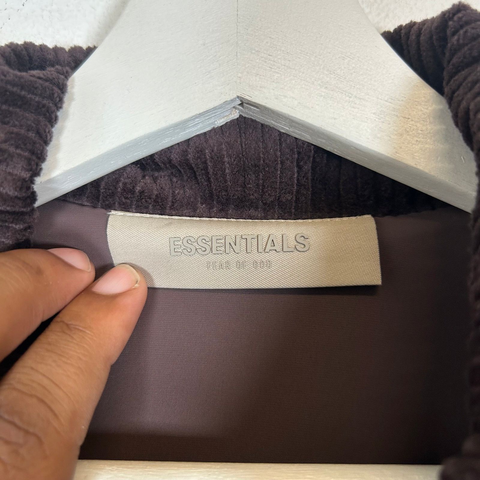 Fear of God Fear of God Essentials Plum Corduroy Jacket Size L Size US L / EU 52-54 / 3 - 3 Thumbnail
