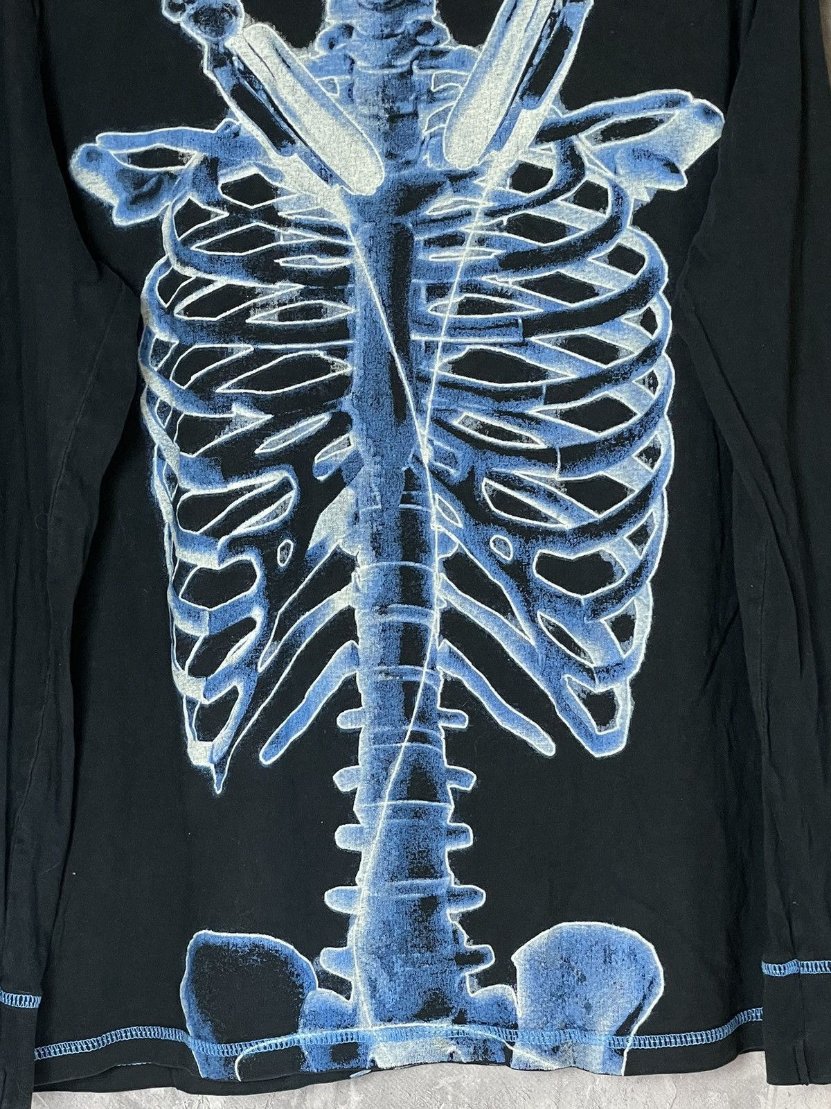 Vintage Crazy Y2K Affliction Style Skull Skeleton Bones Black LS Tee Size US M / EU 48-50 / 2 - 7 Thumbnail