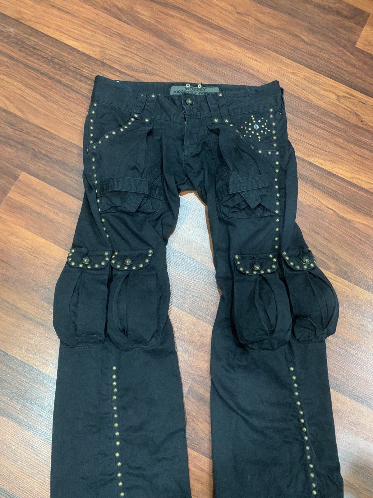 MOUSSY Moussy Airforce Studded Us Army Pants Size 30" / US 8 / IT 44 - 4 Thumbnail