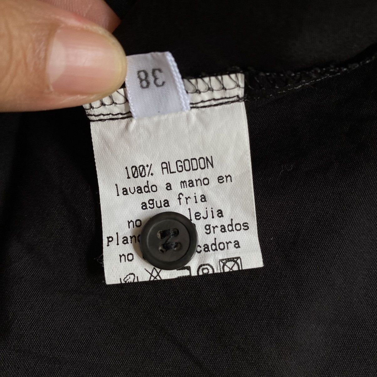 Designer ANTONIO PERNAS Black Short-Sleeve Collared Blouse Size XS / US 0-2 / IT 36-38 - 6 Thumbnail