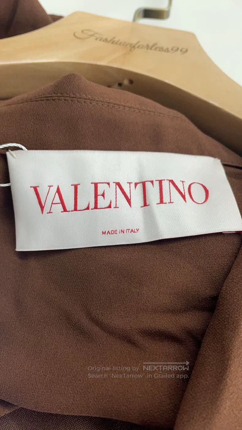 Valentino Valentino Brown mulberry silk double-breasted dress Size XS / US 0-2 / IT 36-38 - 3 Thumbnail
