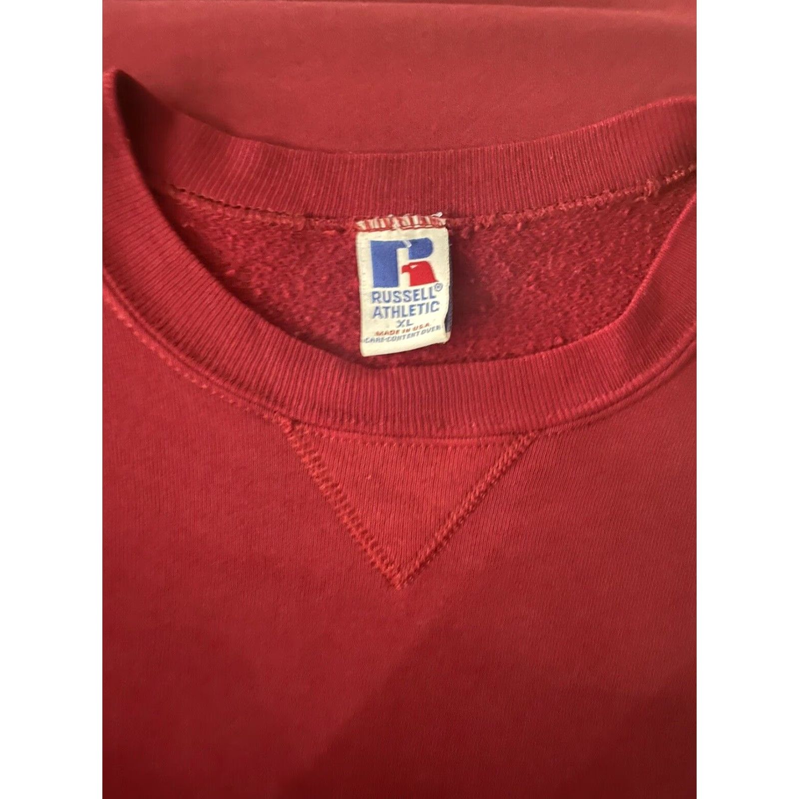 Russell Athletic Vintage 1990s Russell Athletic Burgundy 50/50 Made in USA Mens Large Sweatshirt Size US XL / EU 56 / 4 - 5 Thumbnail