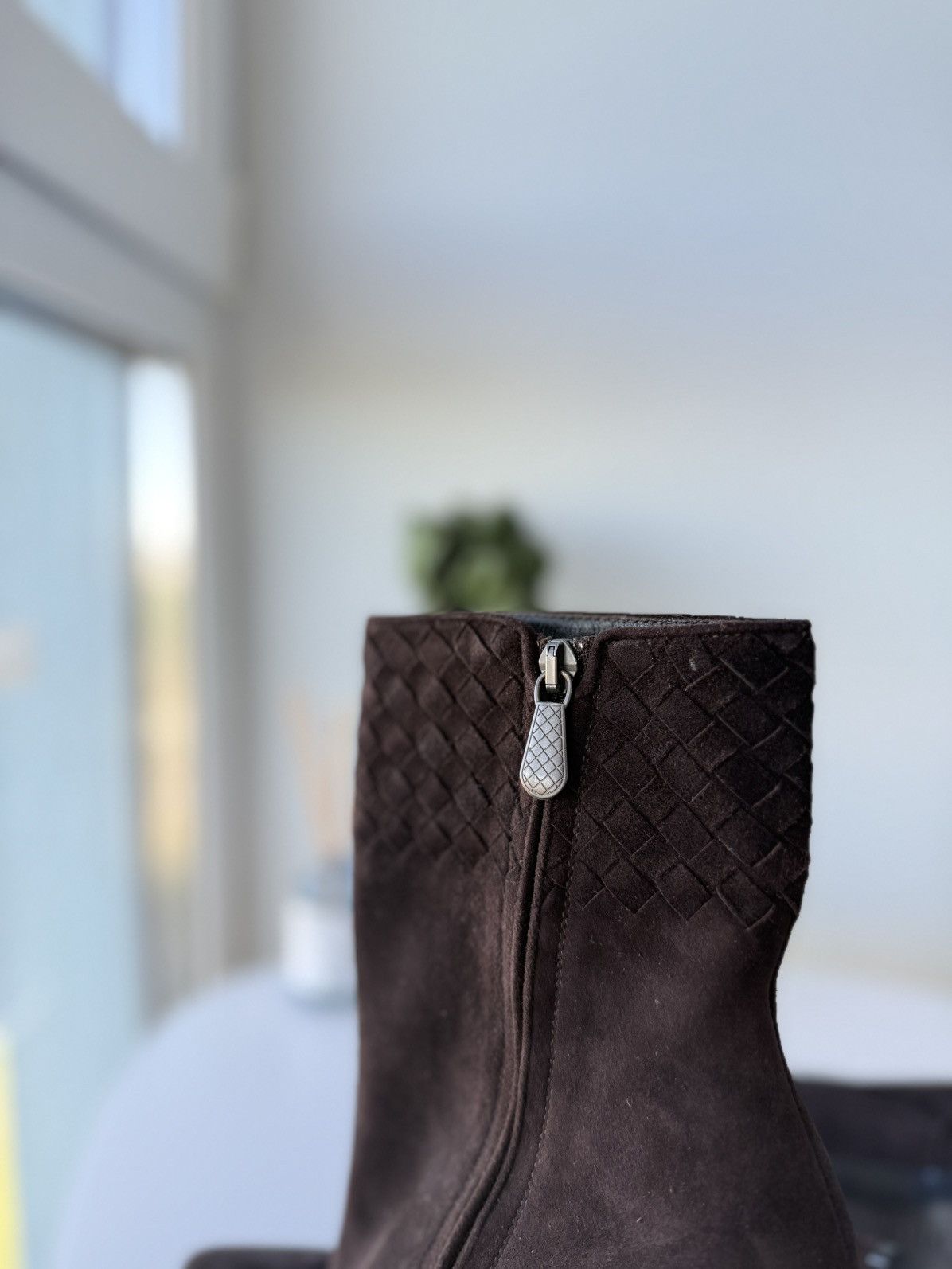 Bottega Veneta RRP $2700 Bottega Veneta Suede Intrecciato High Heel Boots Size US 8 / IT 38 - 9 Thumbnail