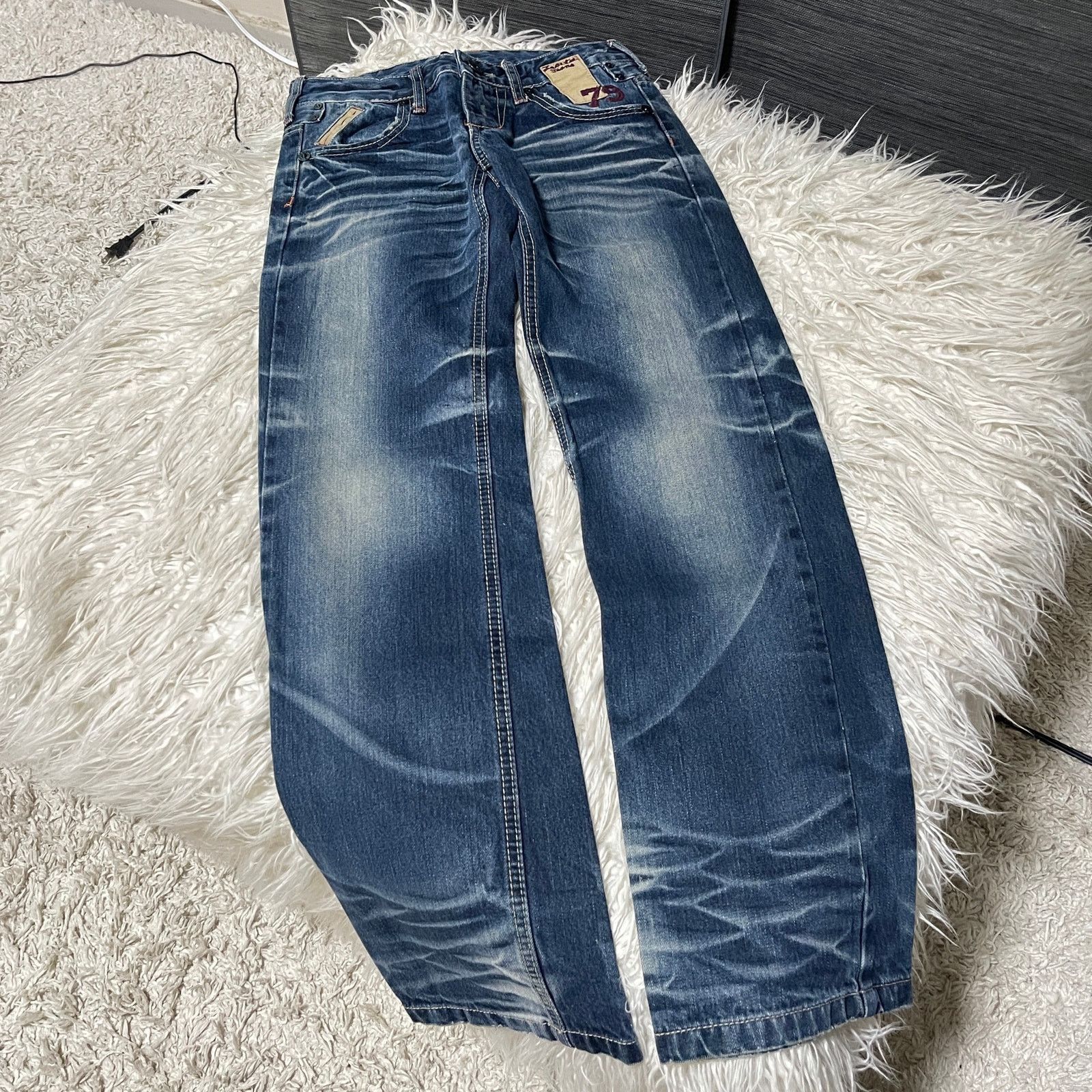If Six Was Nine Vintage Faded Wash Japanese Brand Low-rise Denim Jeans Blue Size 28" / US 6 / IT 42 - 2 Thumbnail